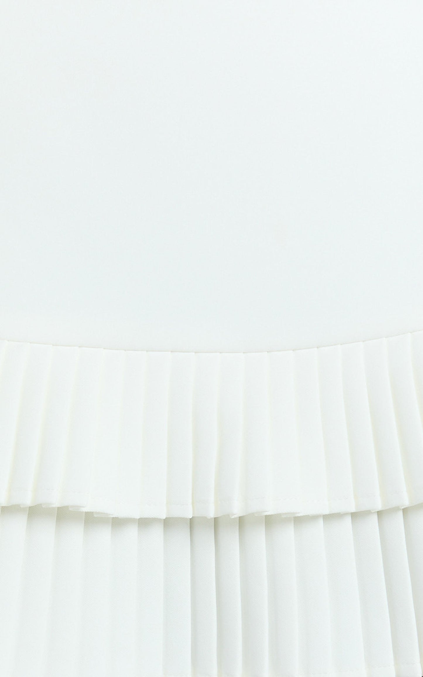 Felicia Mini Skirt - Mid Rise Drop Waist Pleated Skirt in White