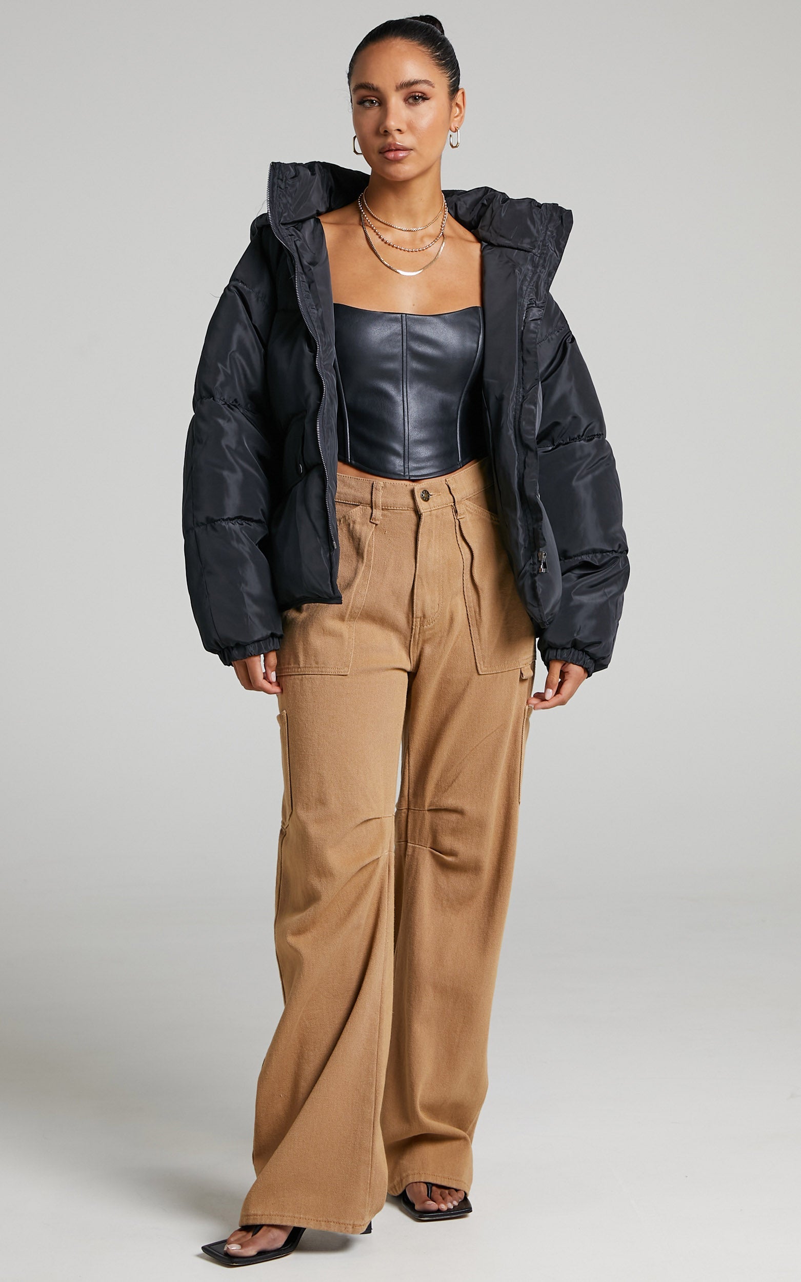 Felise Puffer Jacket in Black