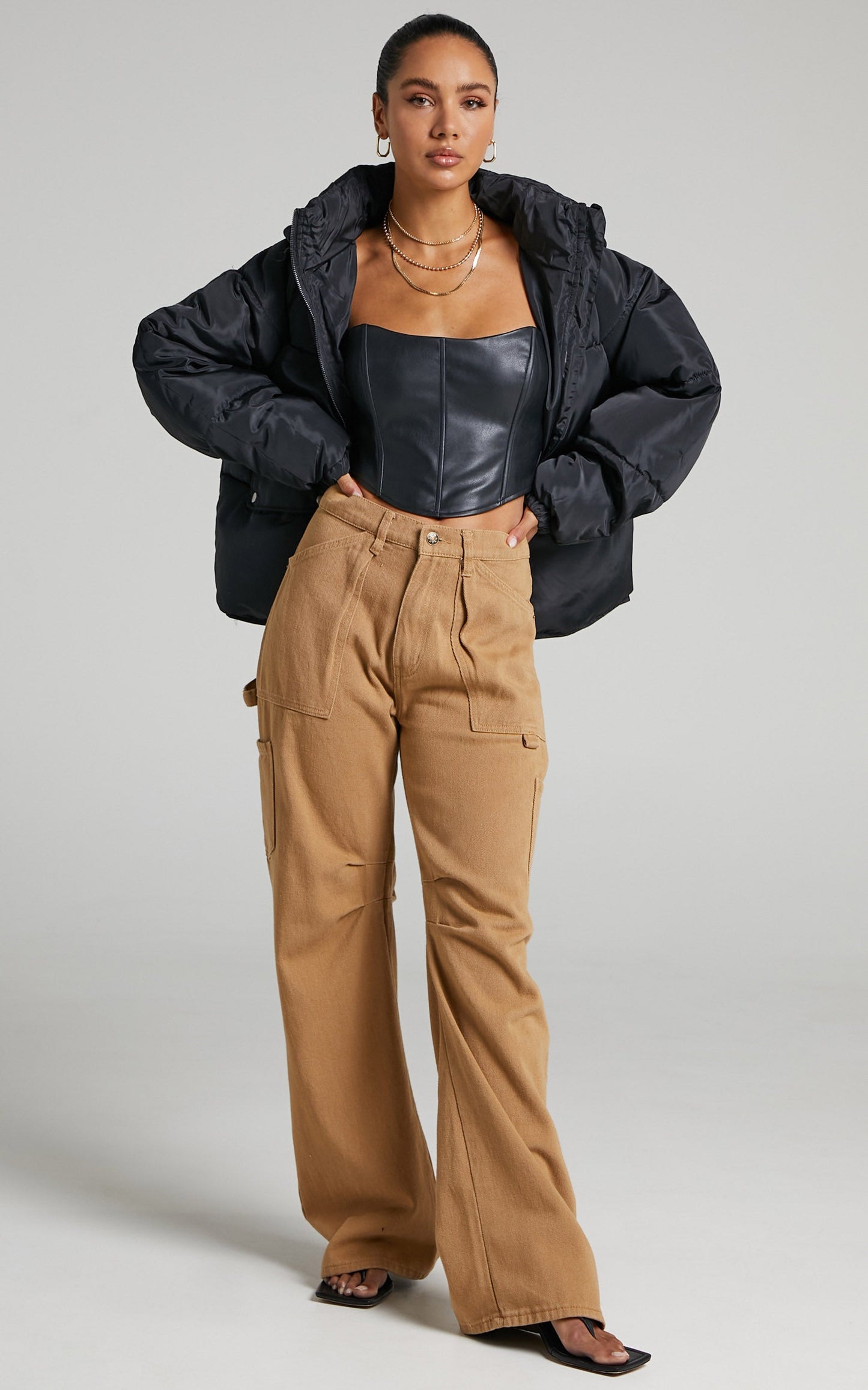 Felise Puffer Jacket in Black
