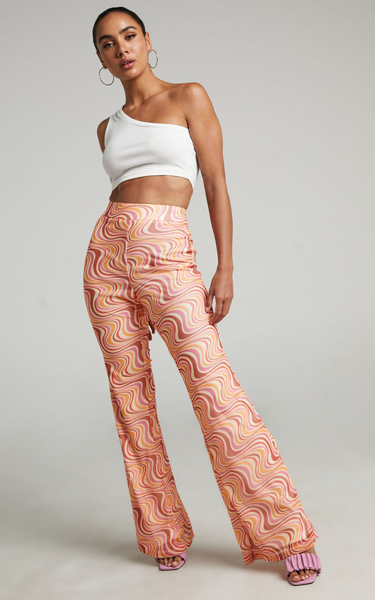 Felix Mesh Pants in Multi Swirl