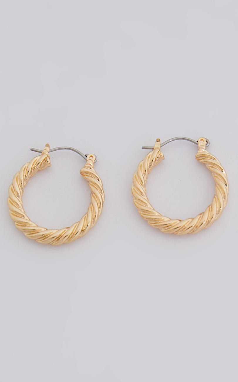Florah Hoop Earrings in Gold