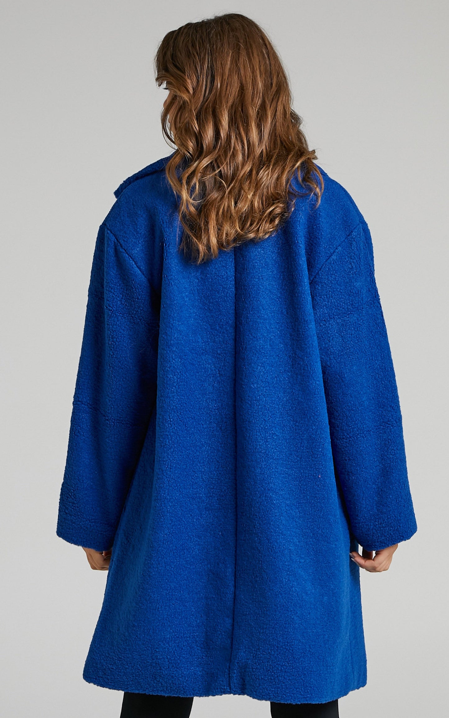 Florella Teddy Coat in Cobalt