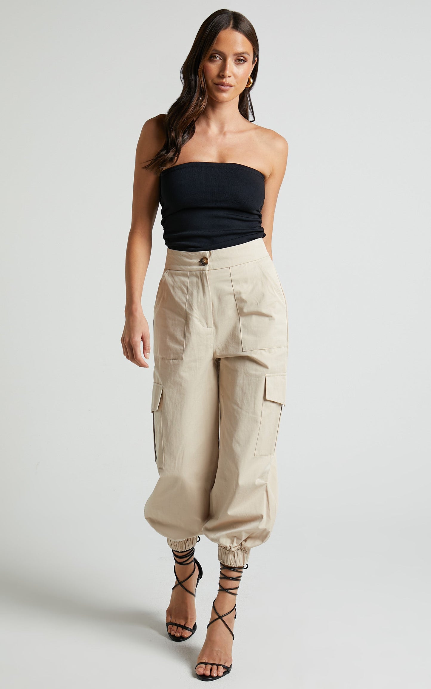 Flynn Pants - Utility Pocket Cargo Pants in Stone