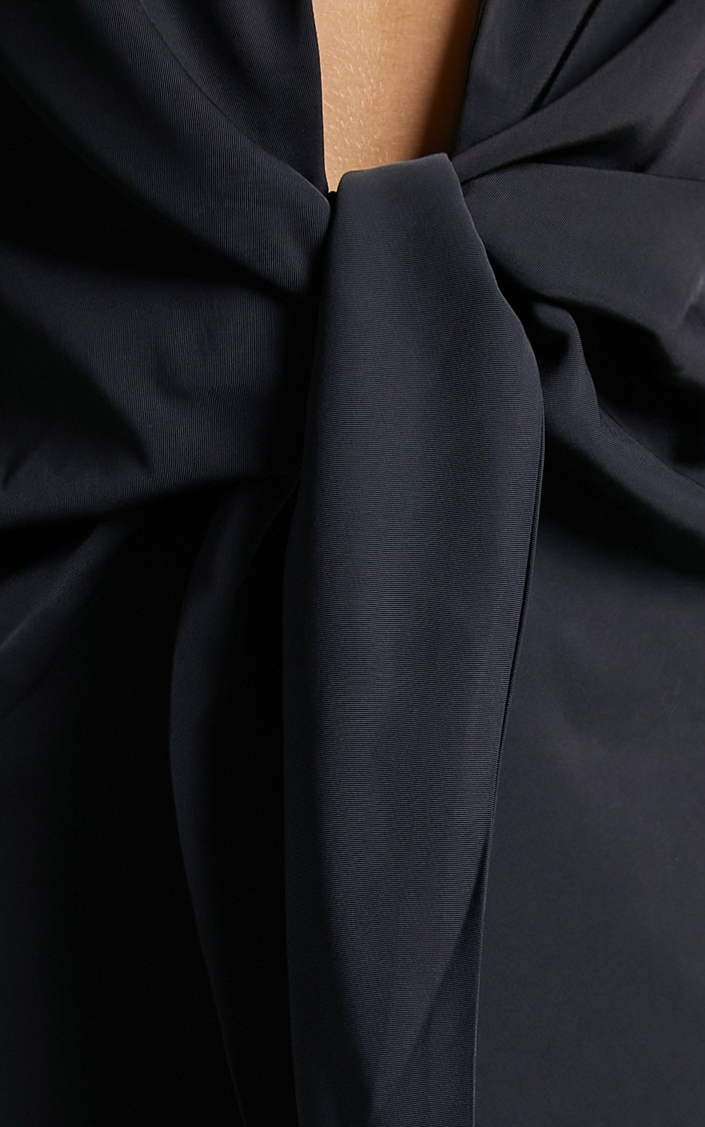 Francine Mini Dress - Lapel Shirt Dress in Black