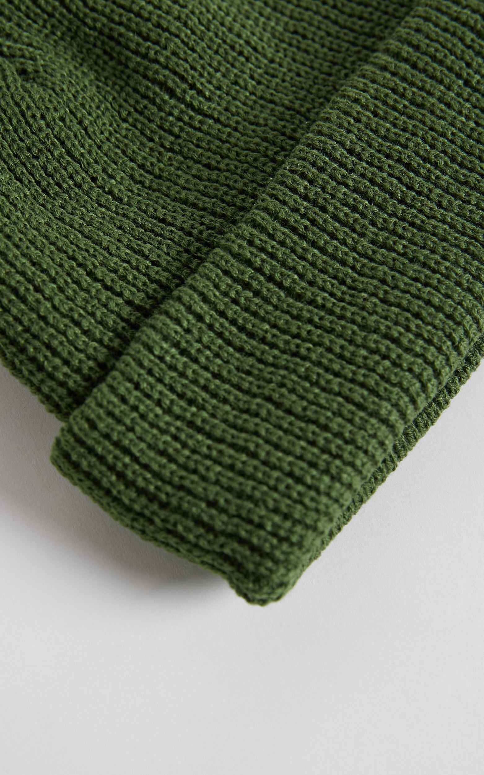 Freya Knitted Beanie in Khaki