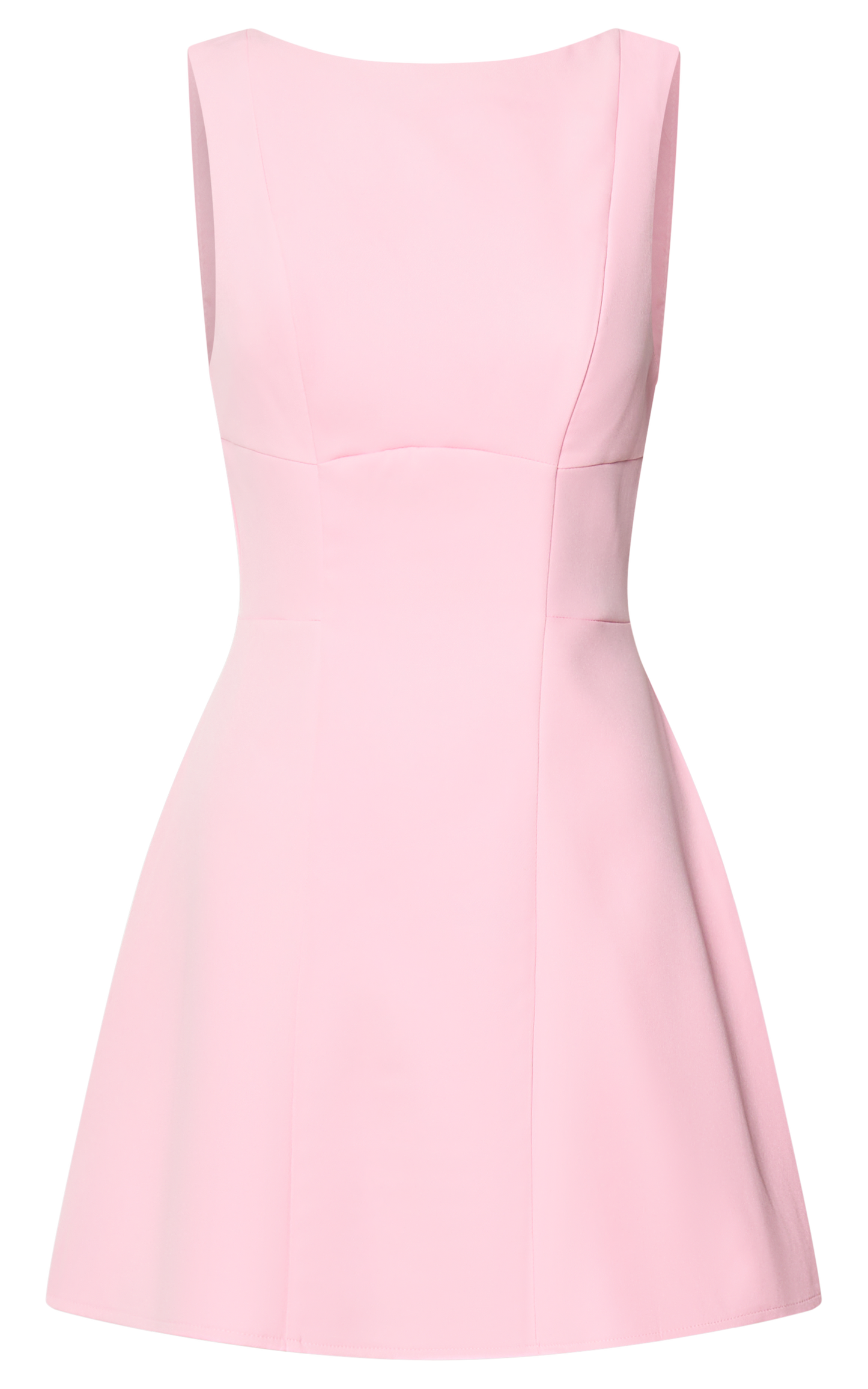 Arisa Mini Dress - High Neck Backless Dress in Pink