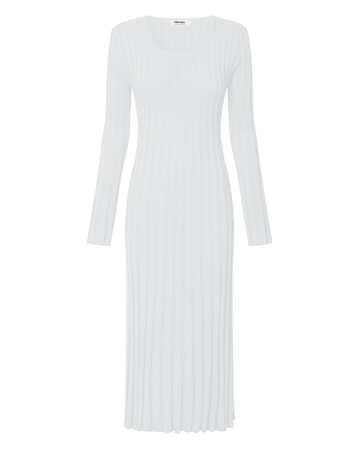 Blaire Midi Dress - Long Sleeve Tie Back Flare Dress in Ivory