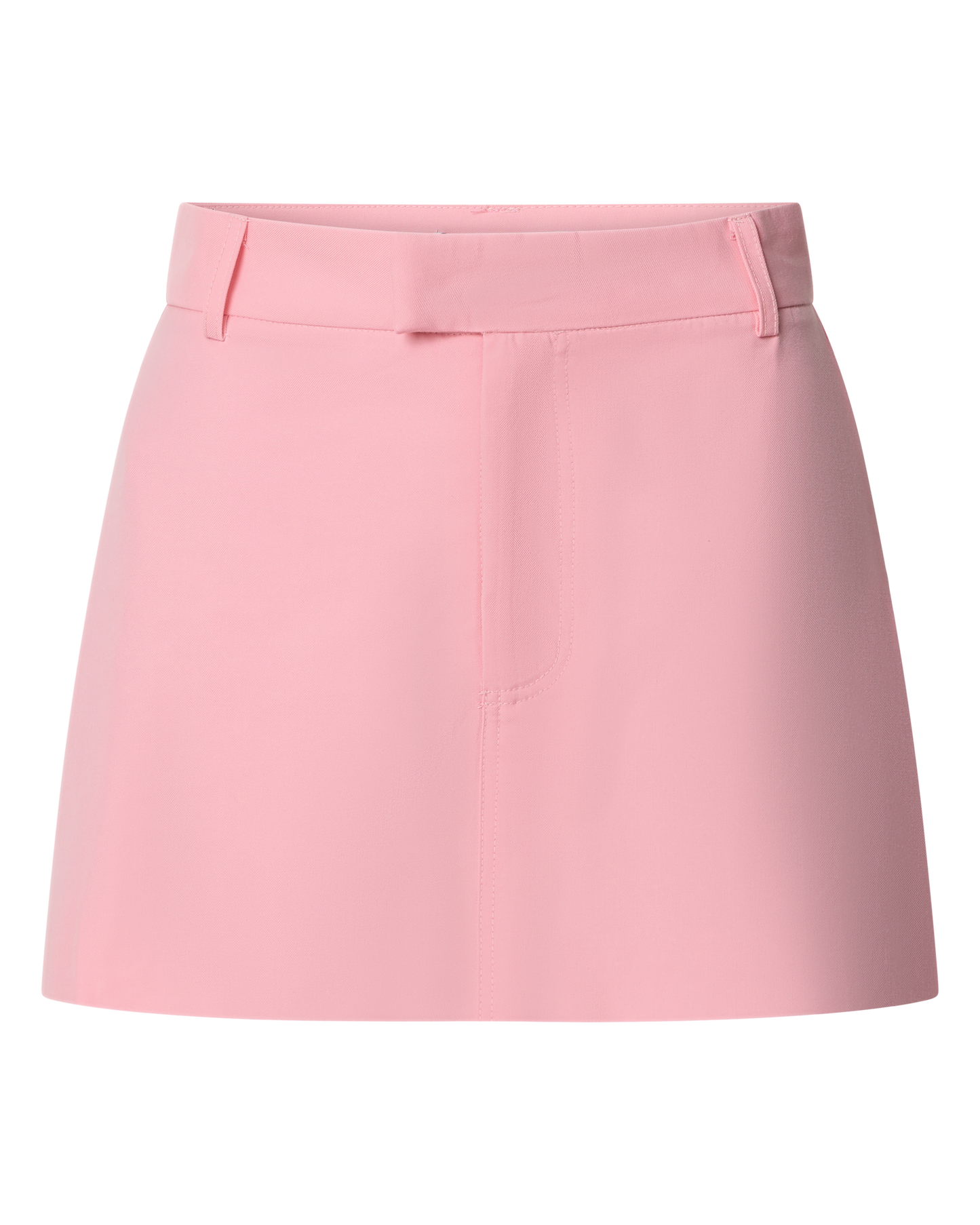 Desi Mini Skirt - Tailored Mid Waisted Skirt in Pale Pink