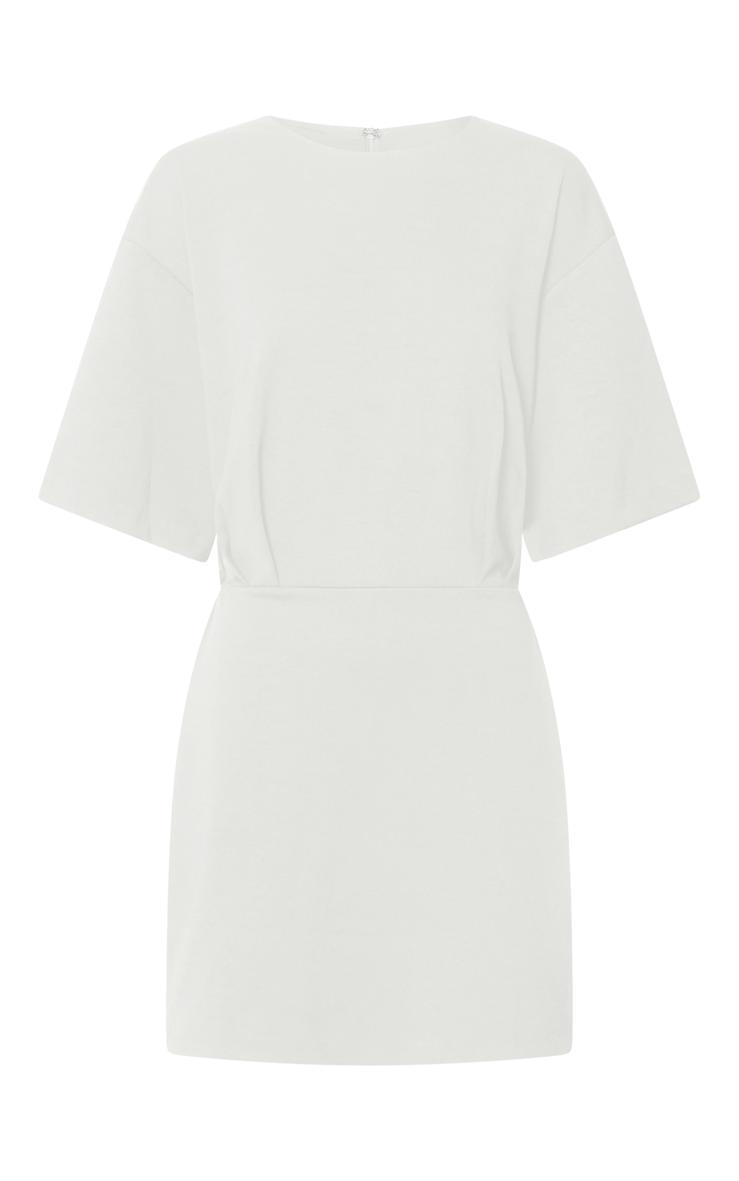 Karyna Mini Dress - Short Sleeve Boxy T-shirt Dress in White