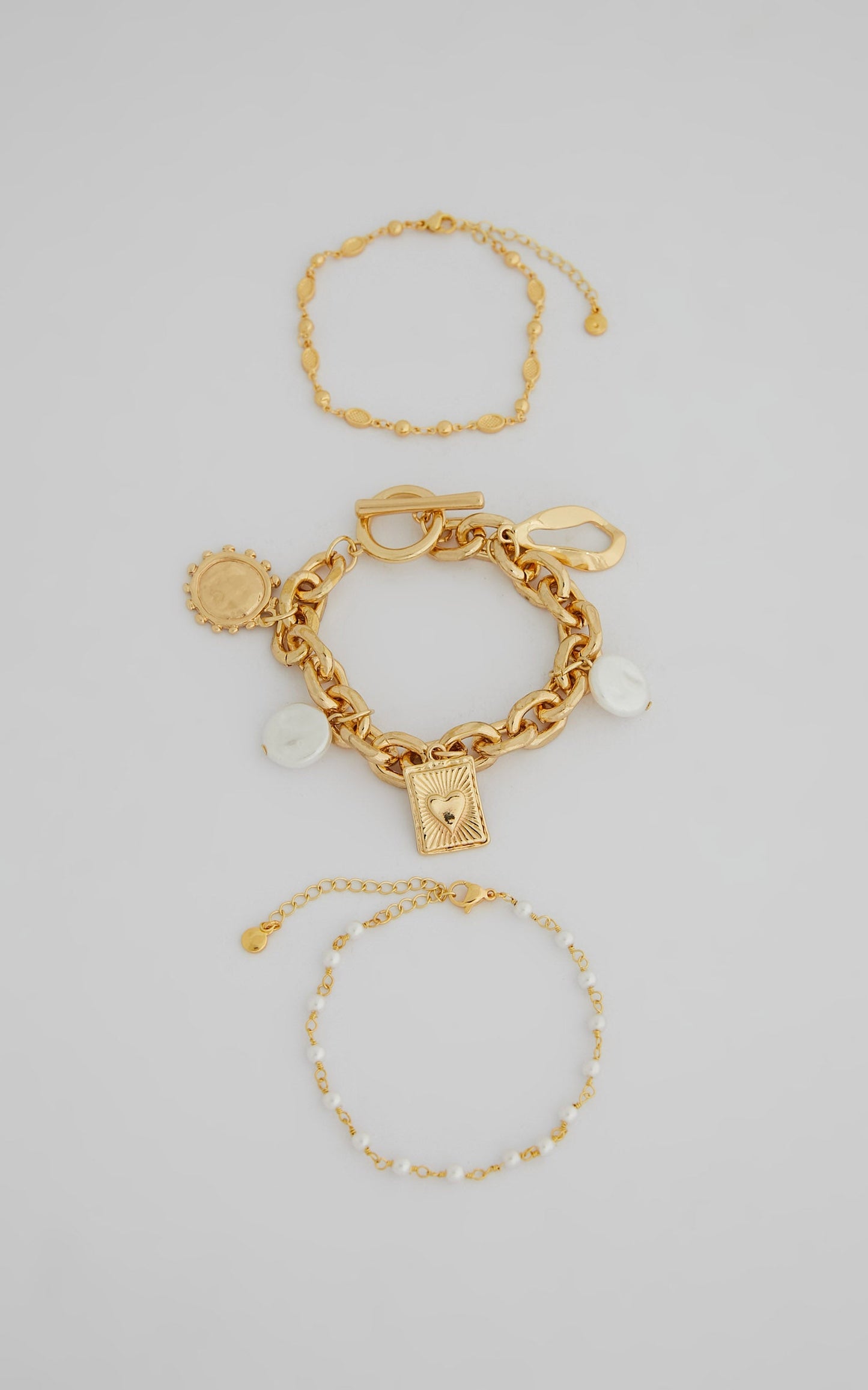 Gabbien Bracelet set of 3 in Gold