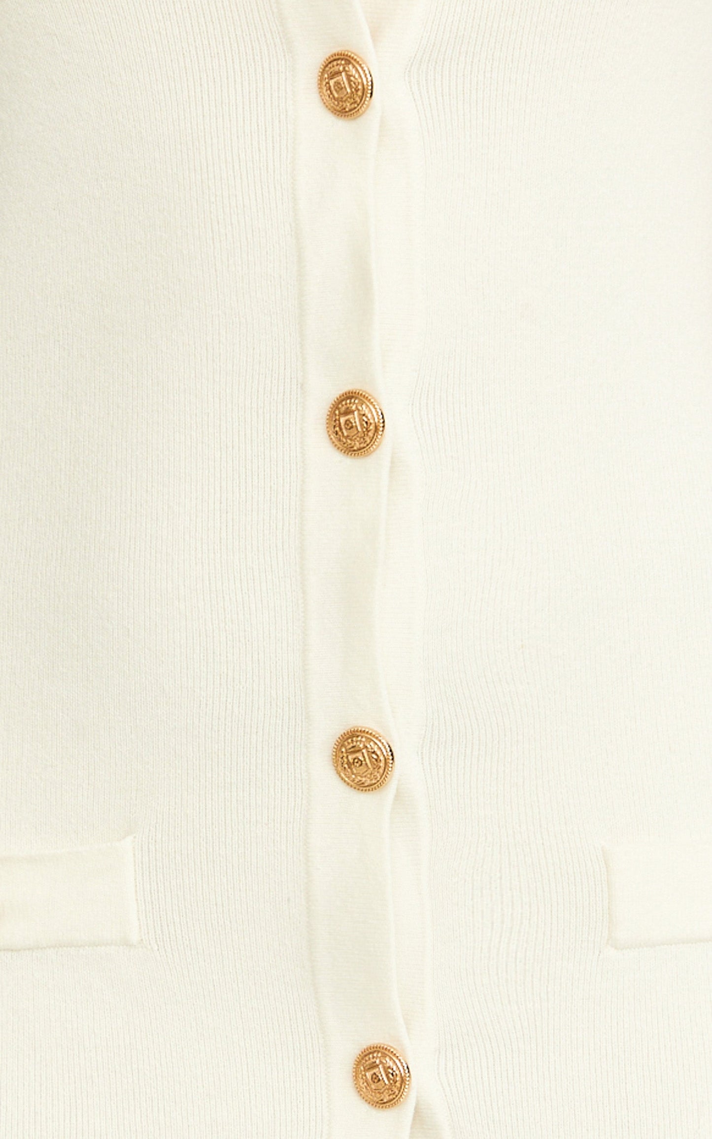 Gabby Midi Dress - Sweetheart Strapped Hardware Button Front Fitted Contrast Trim Knit Dress in Plain White