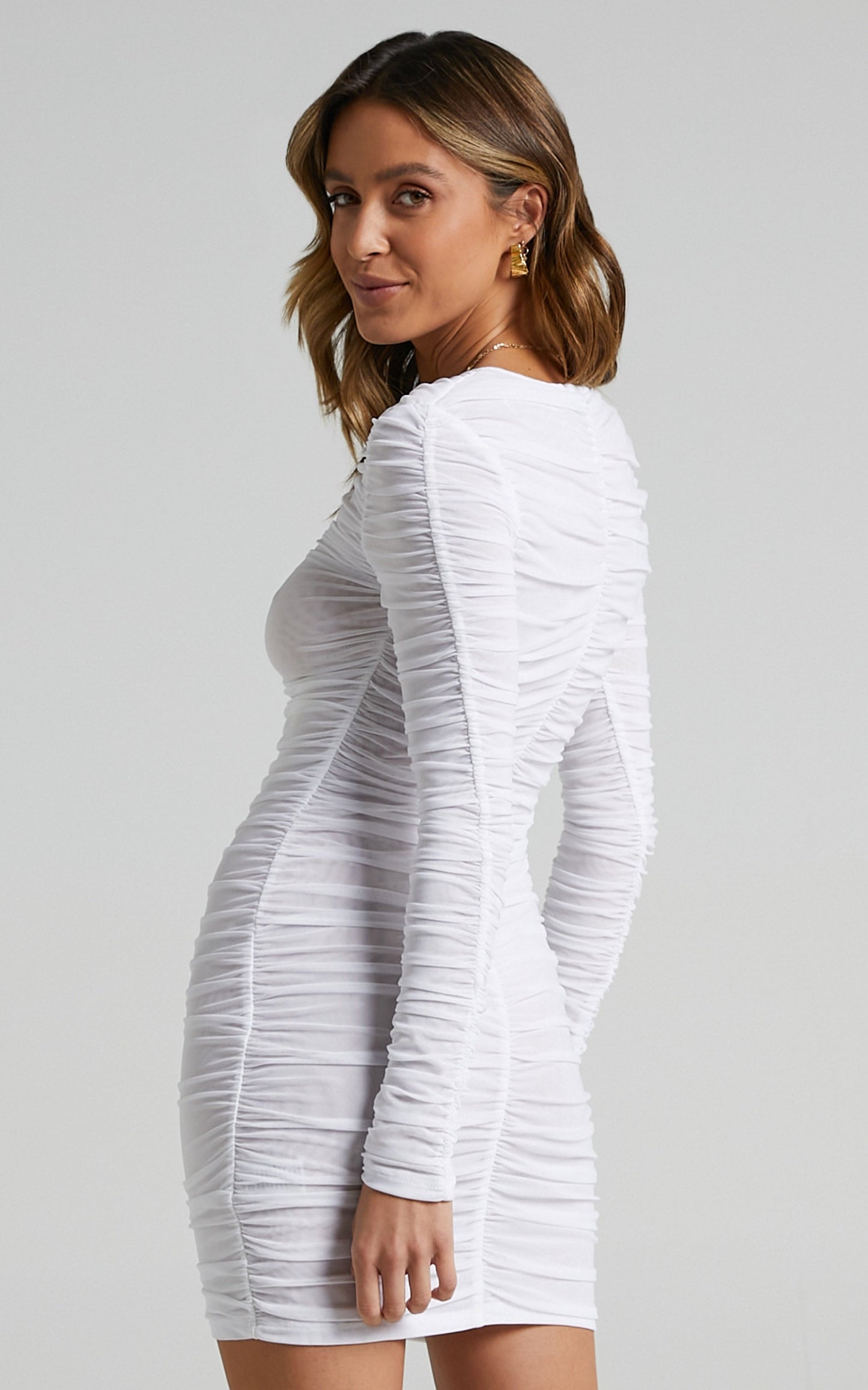Lioness - Garter Mini Dress in White