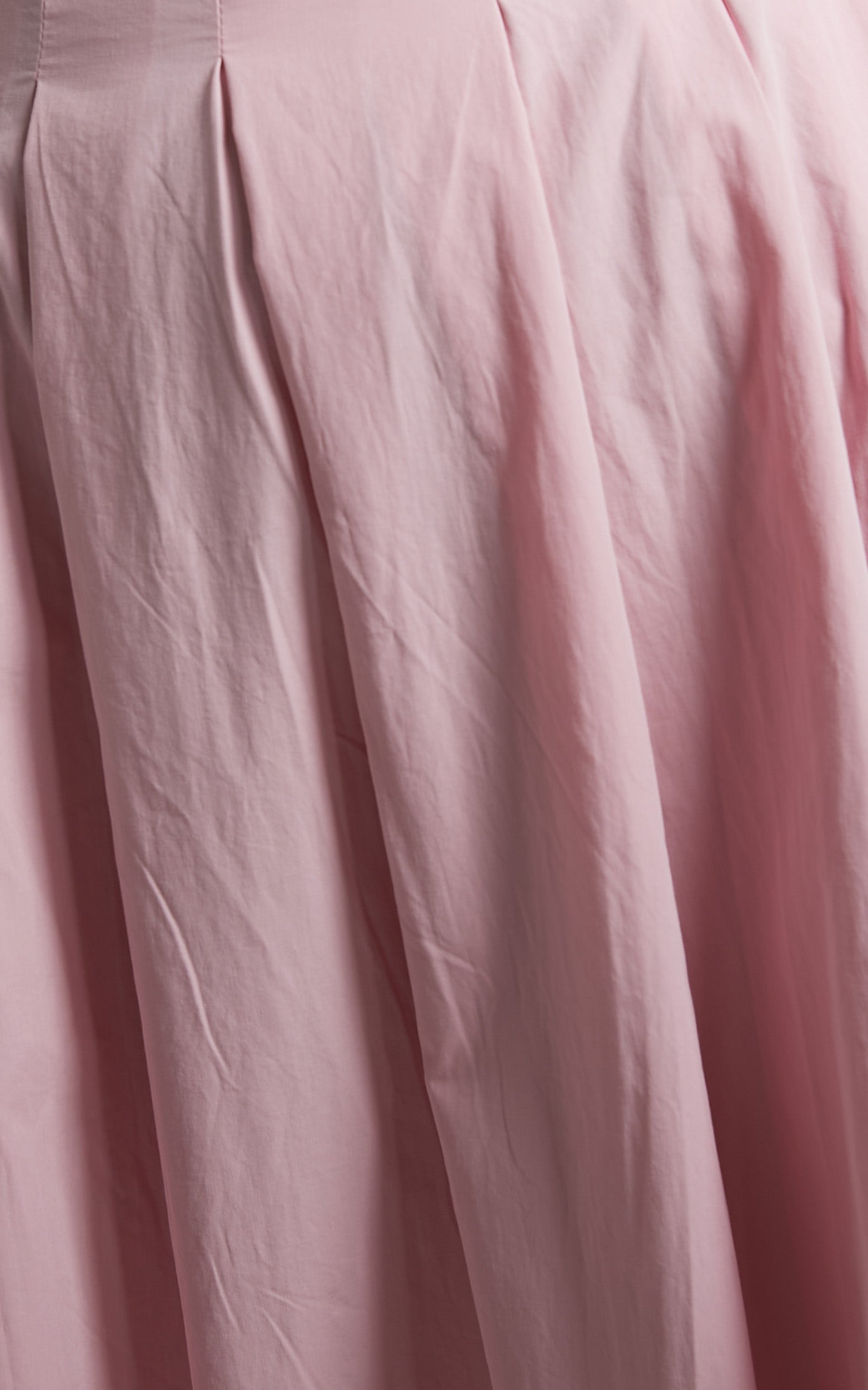 Geloe Midi Dress - Structured Off Shoulder Puff Dress in Pink