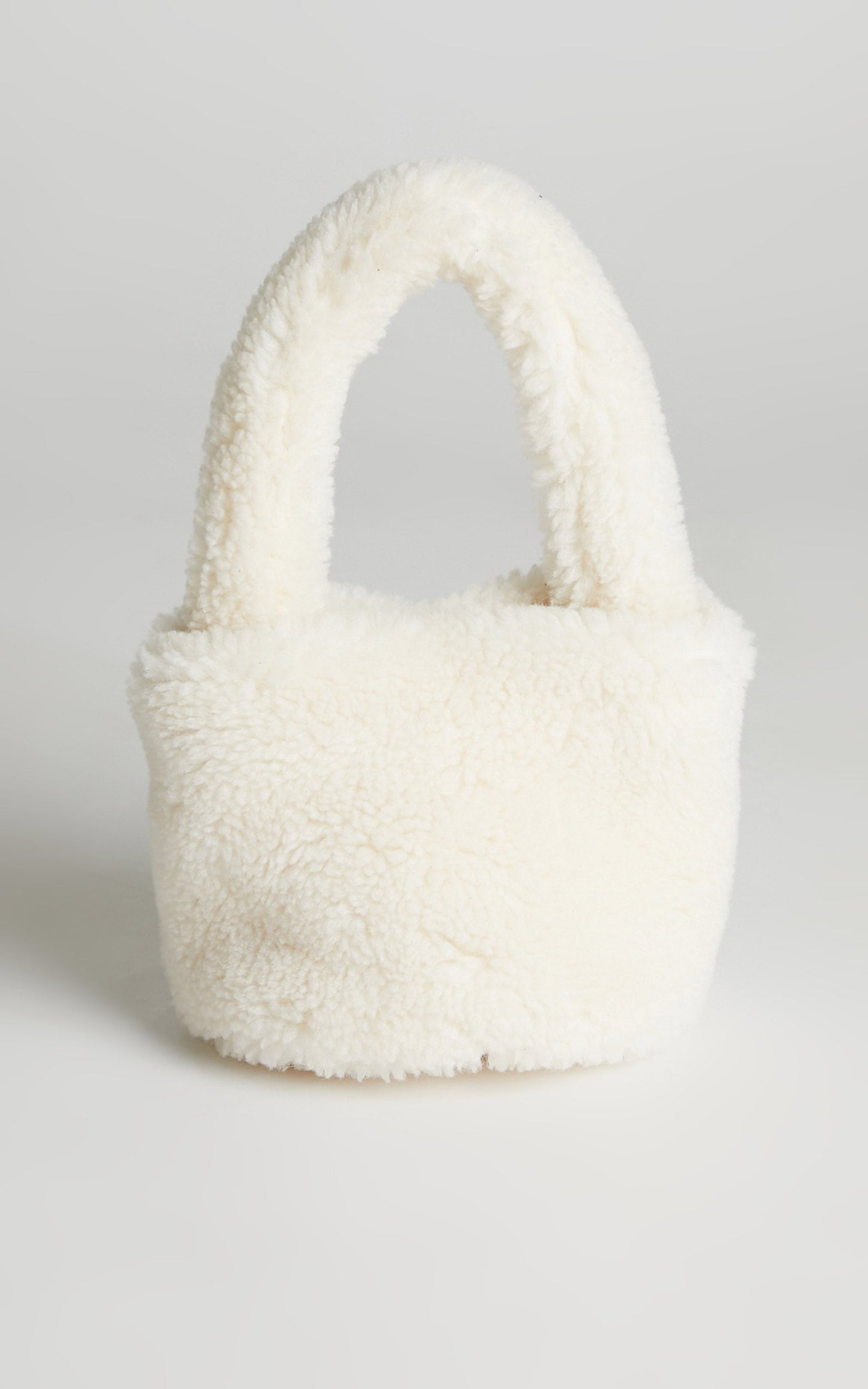 Gembel Faux Fur Bag in Cream