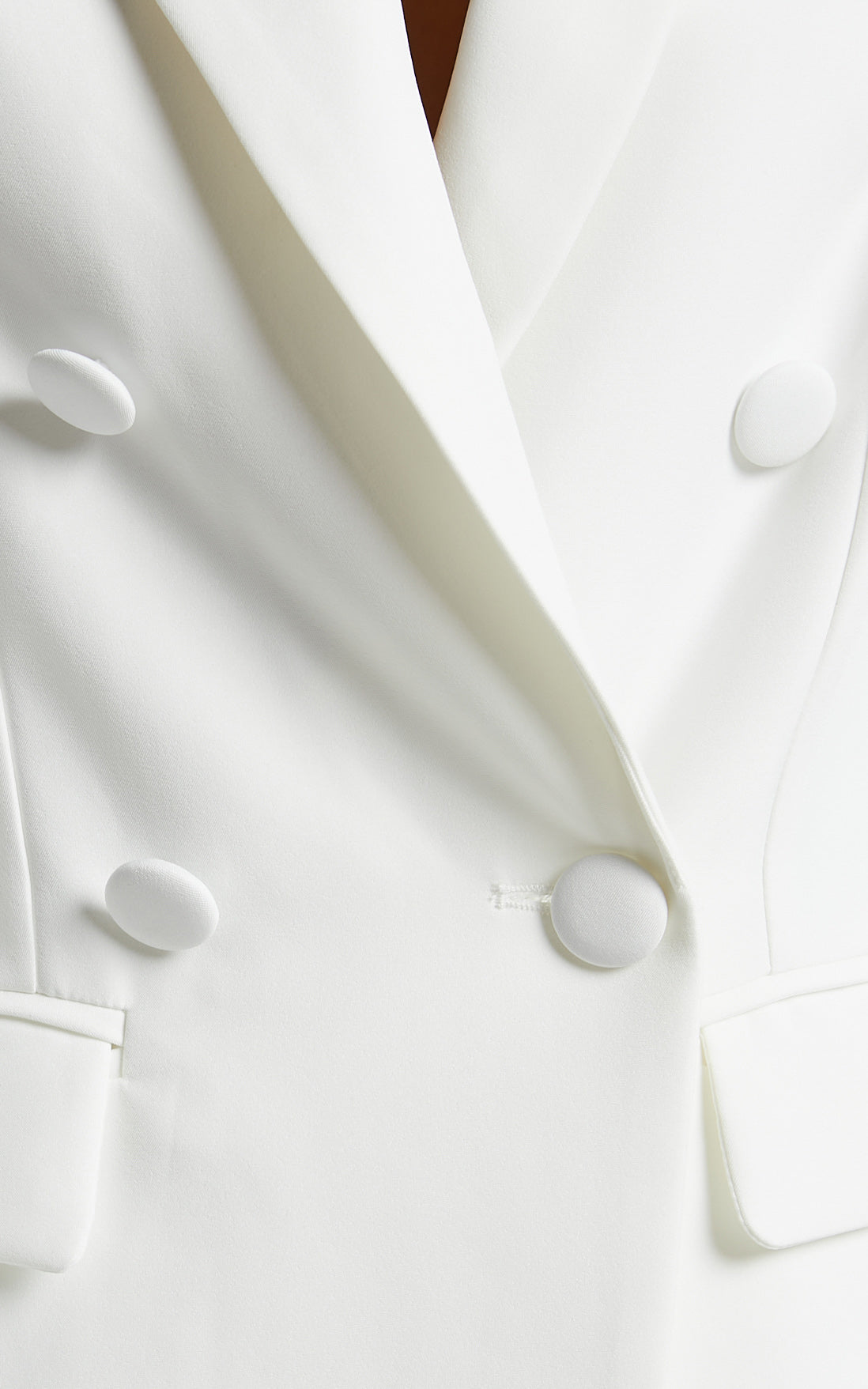 Genelyn Blazer - Double Breasted Blazer in White