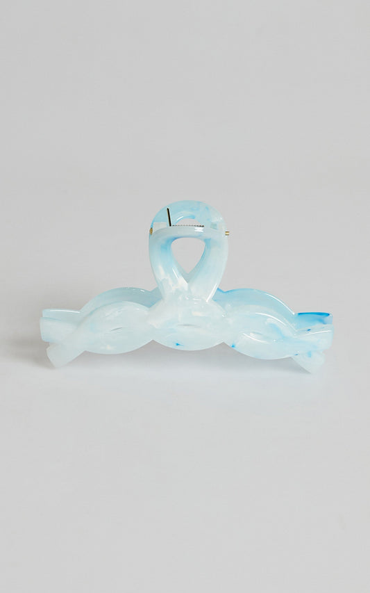 Gertrude Twist Hair Clip in Blue