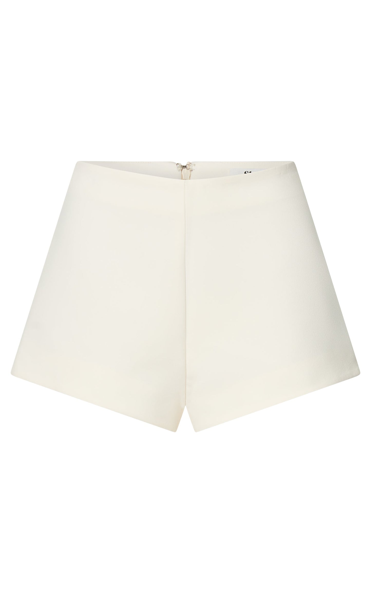 Cybill Shorts - Micro Structured High Waisted Shorts in White