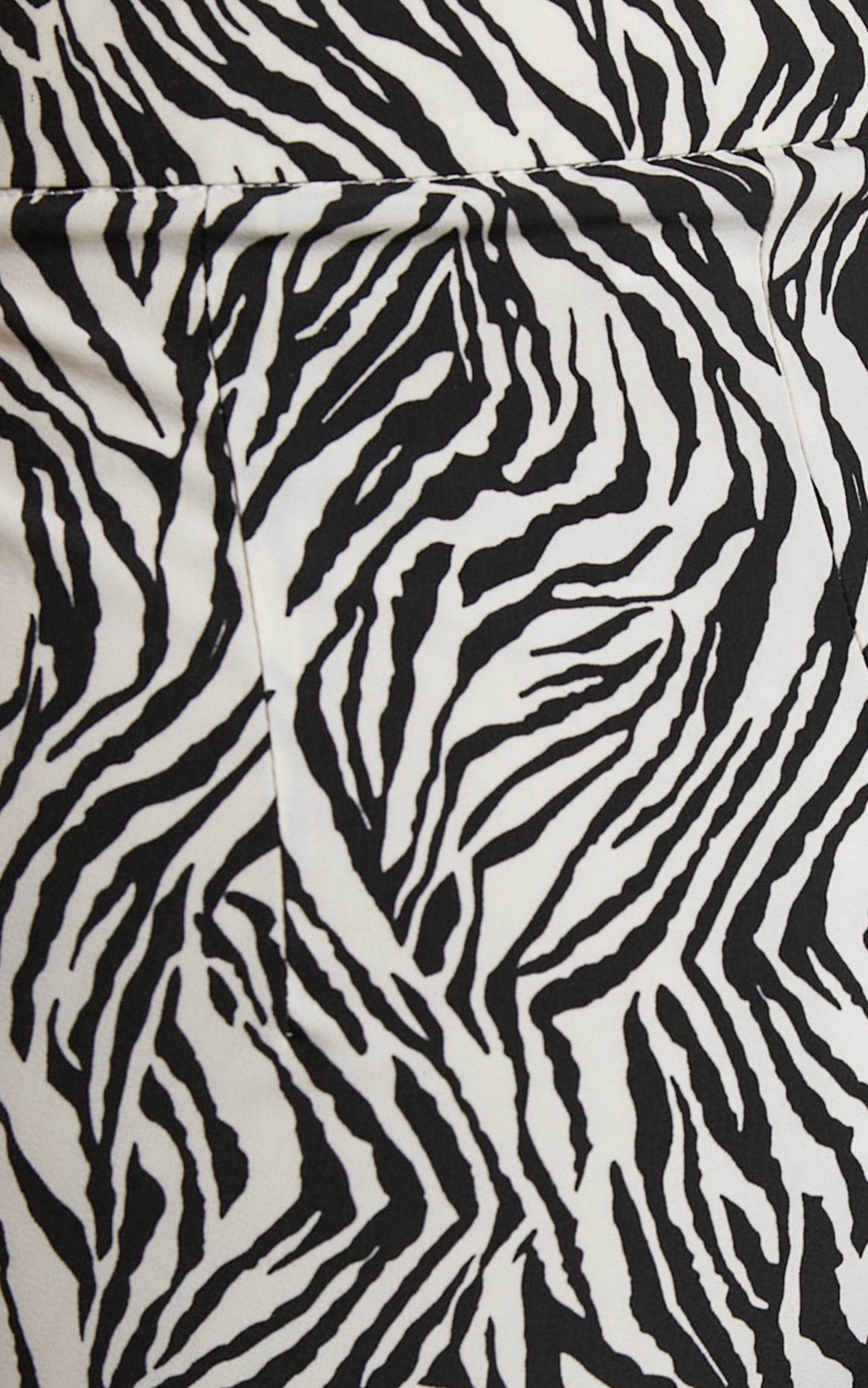 Gizelle Pants - High Waisted Tailored Straight Leg Split Hem Pants in Zebra Print