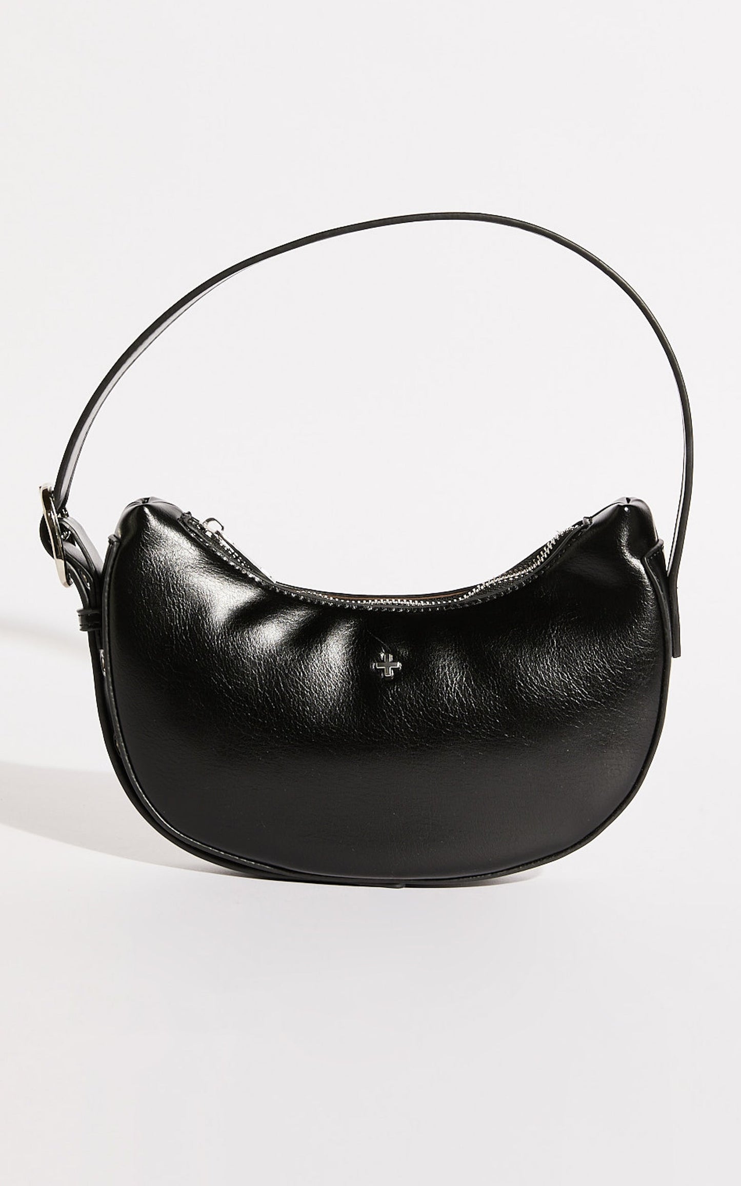 Goldie Shoulder Bag in Black PU