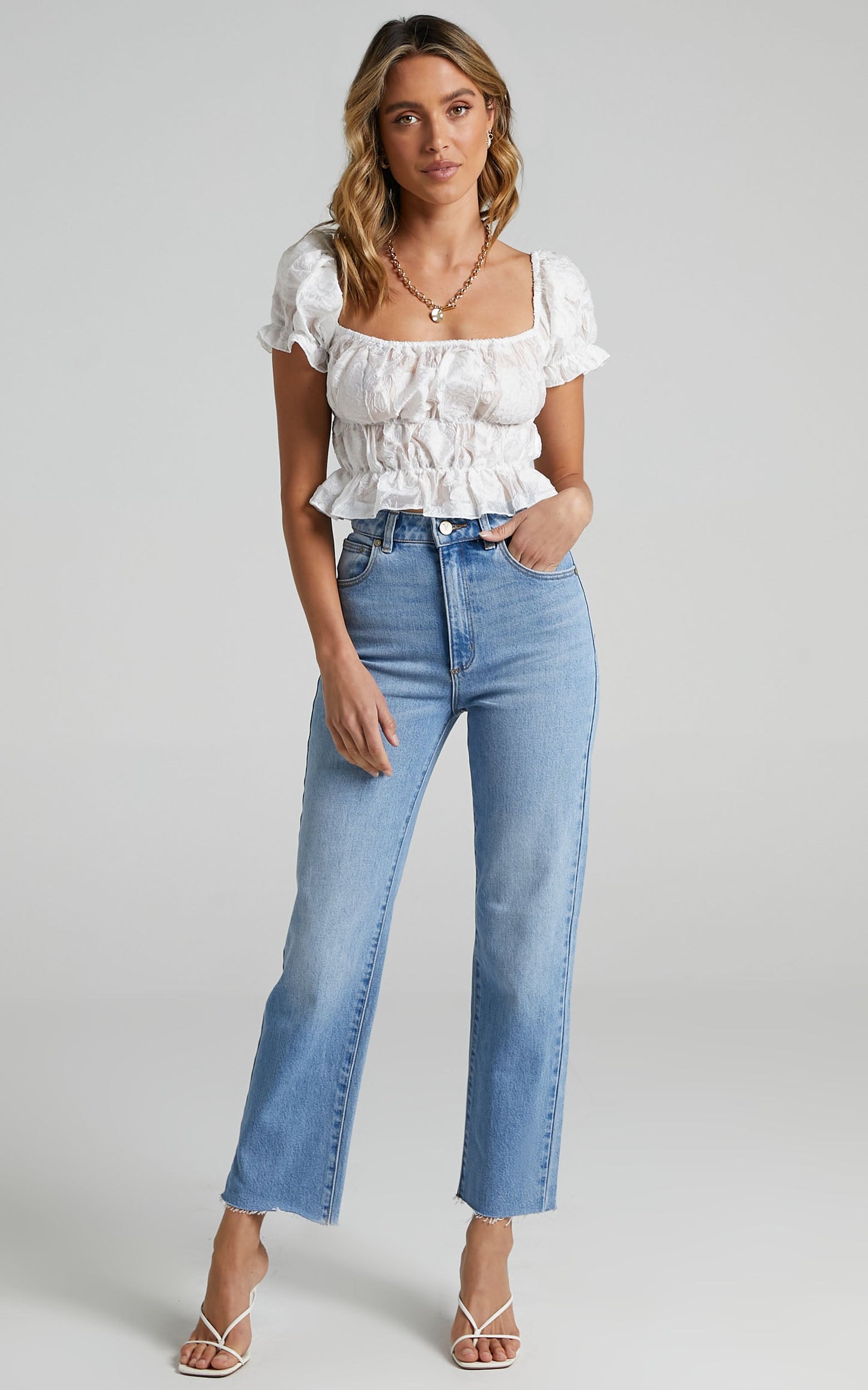 Gotta Grow Top in White