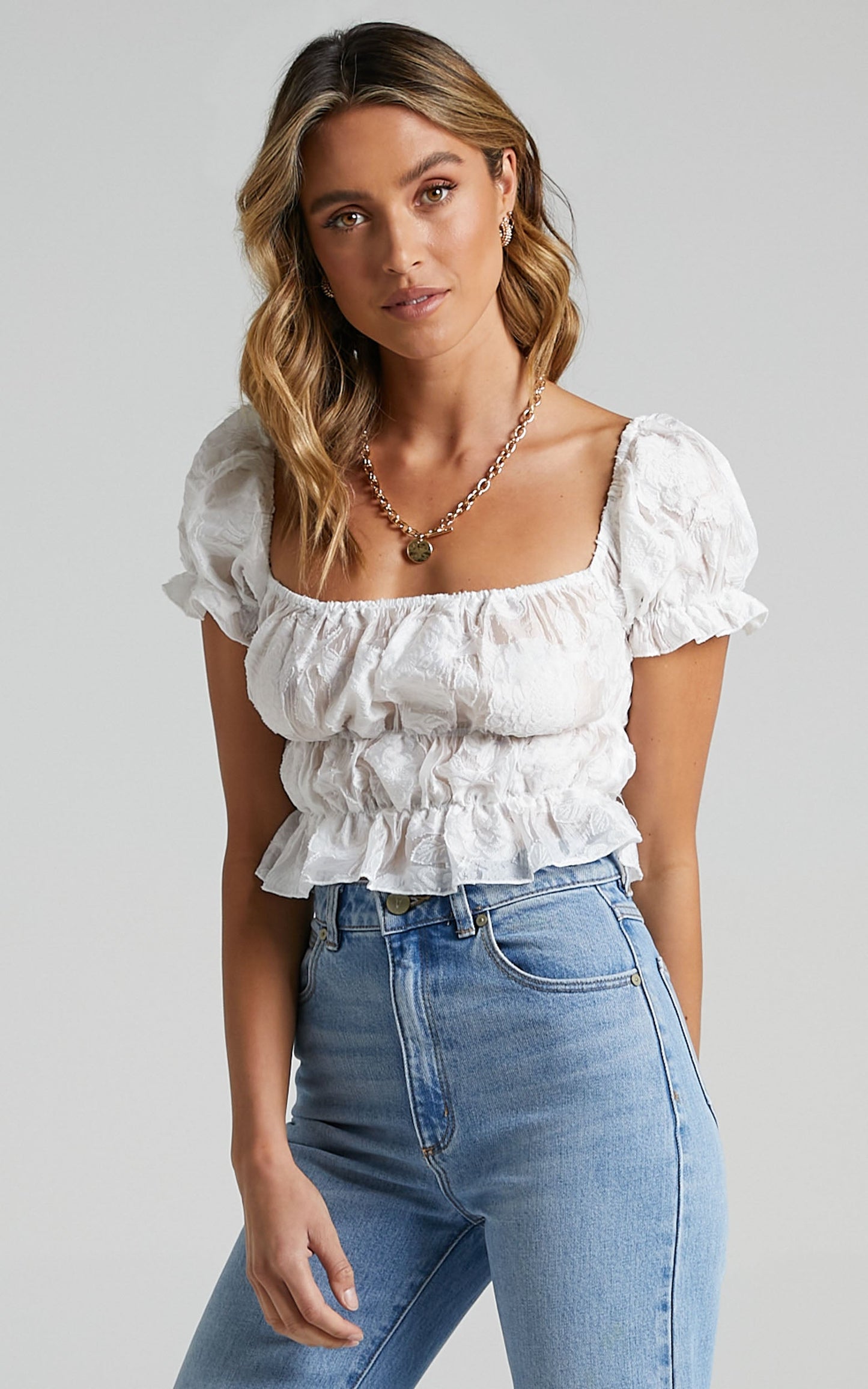 Gotta Grow Top in White