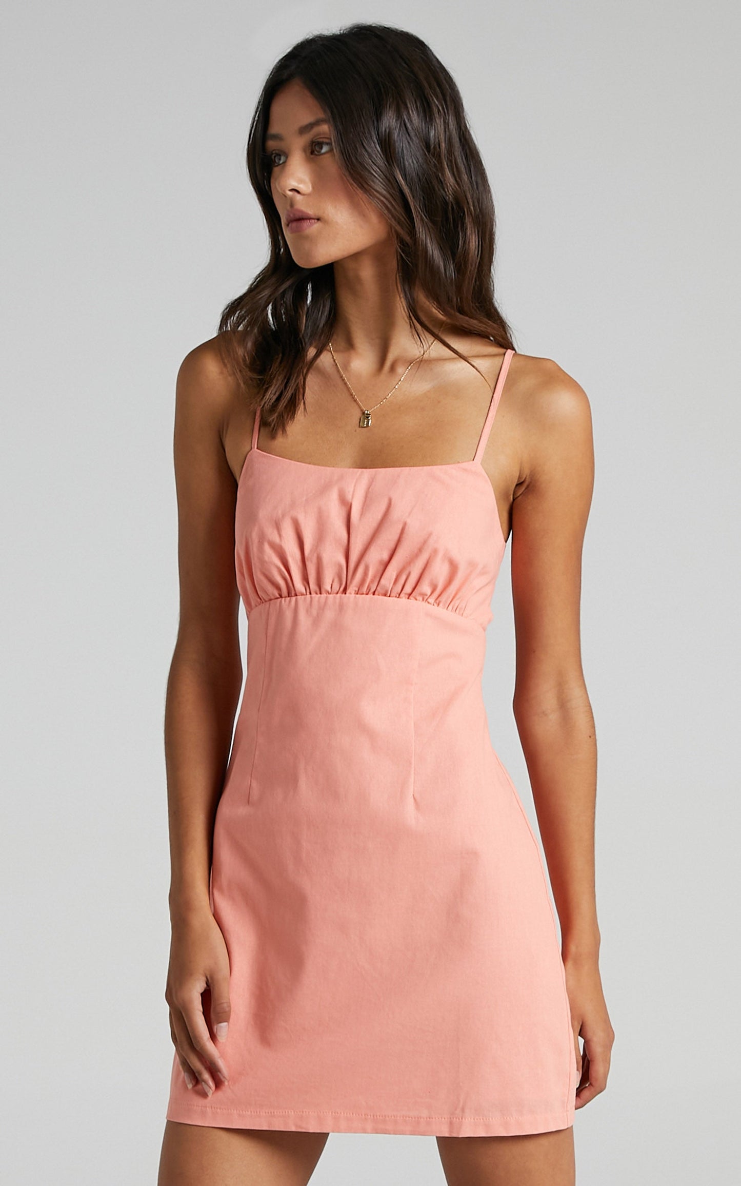 Gretna Dress in Peach