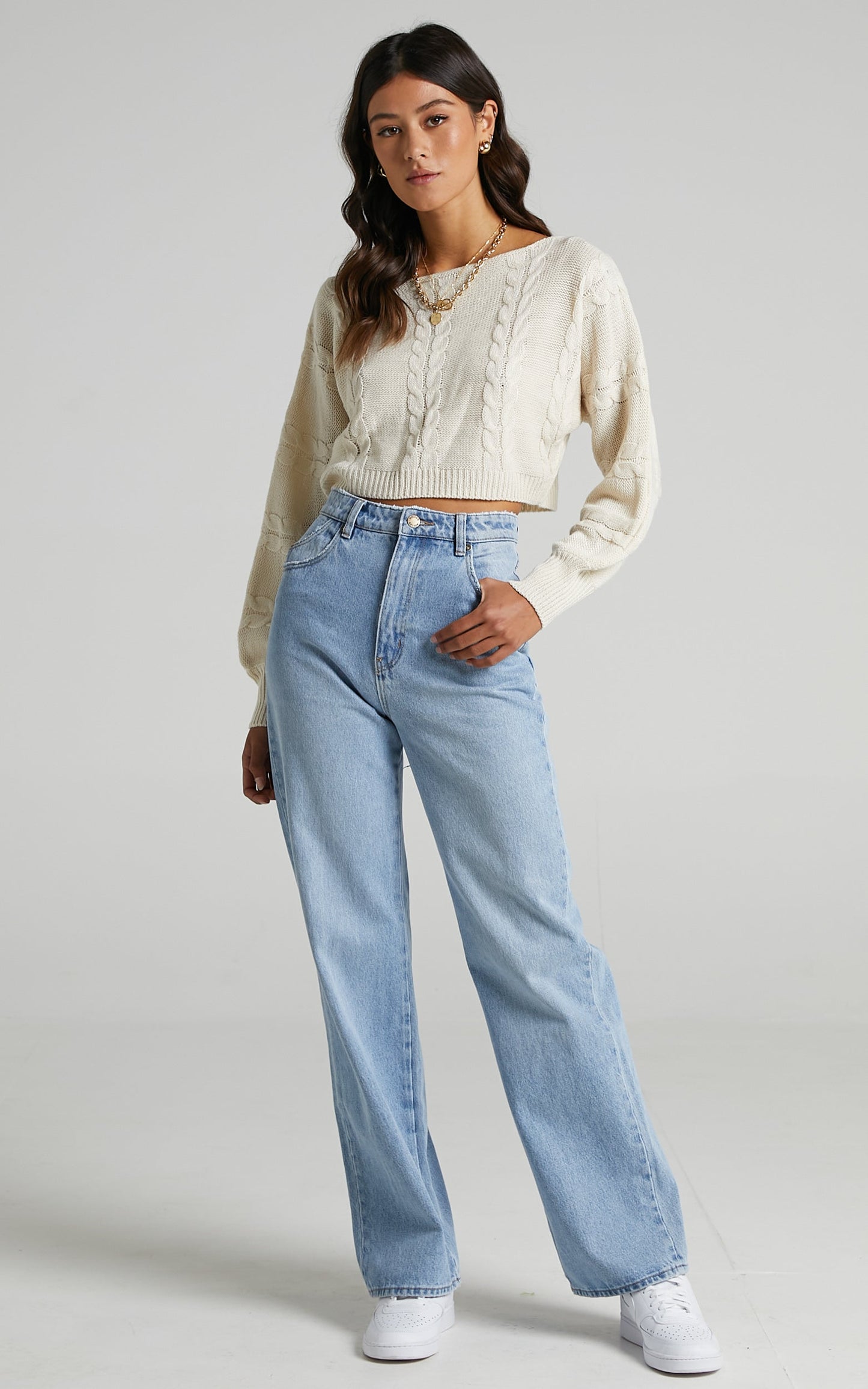 Gwenna Knit Jumper in Beige