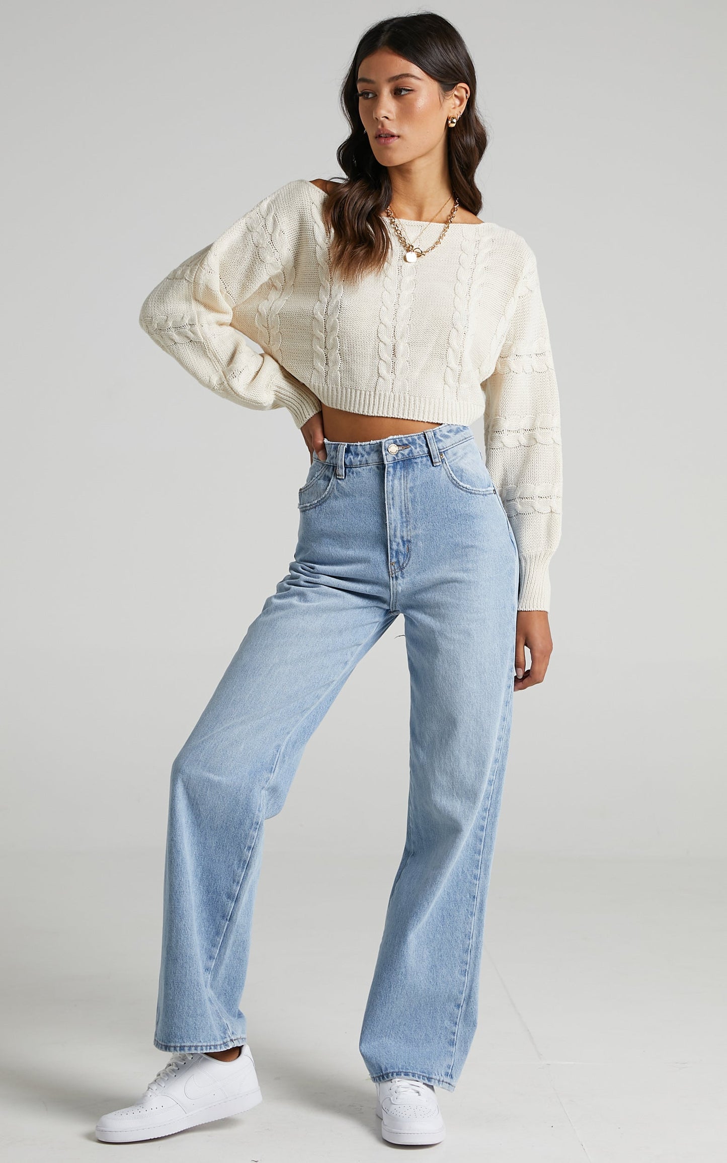 Gwenna Knit Jumper in Beige
