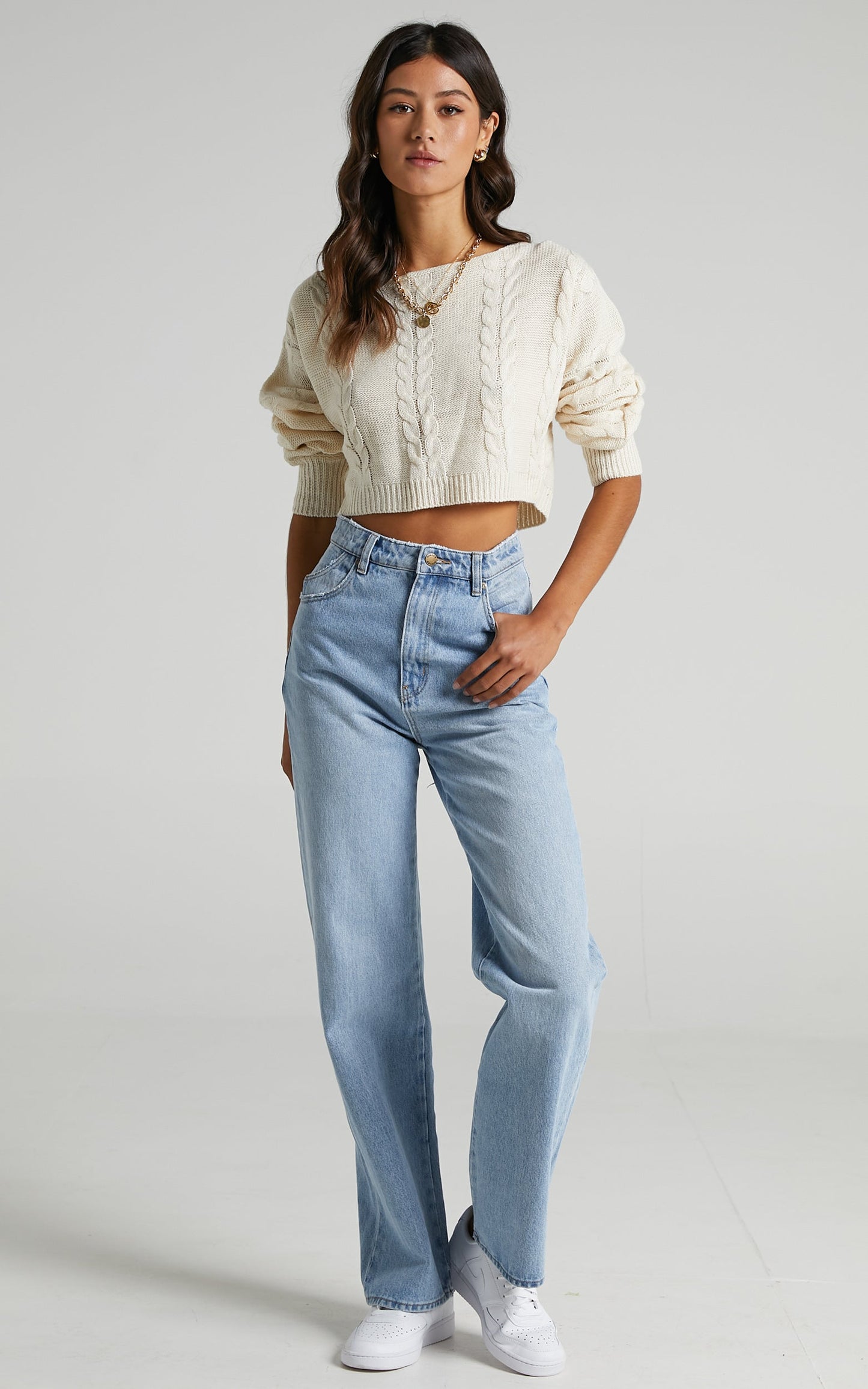 Gwenna Knit Jumper in Beige