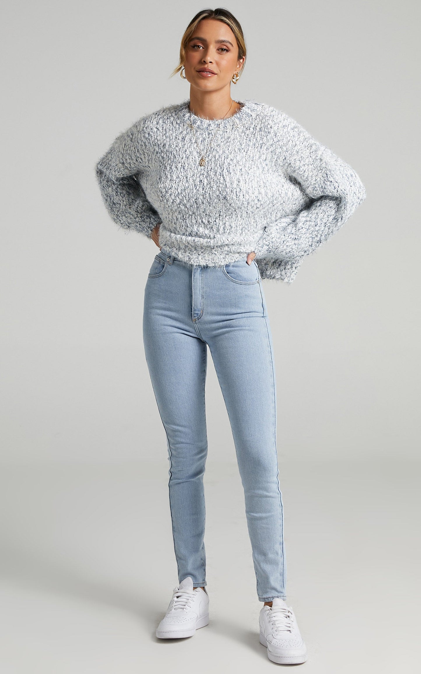Gwyneth Jumper in White Marle