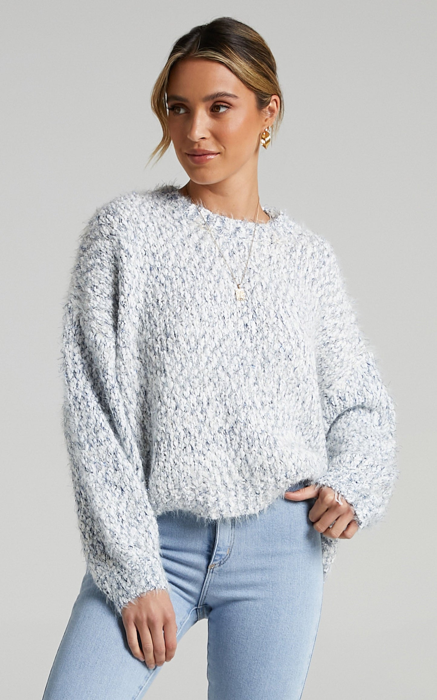 Gwyneth Jumper in White Marle