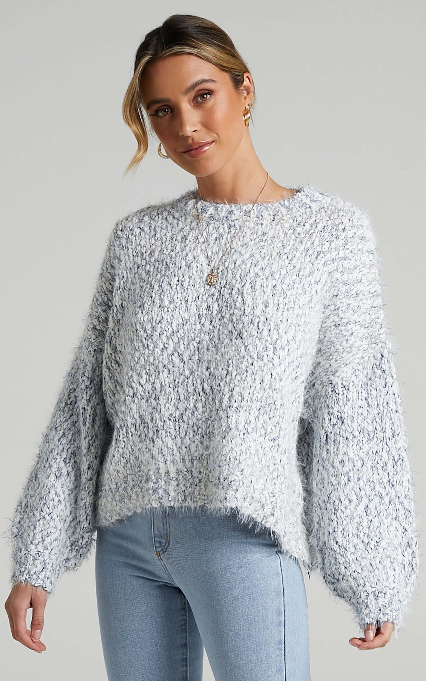 Gwyneth Jumper in White Marle
