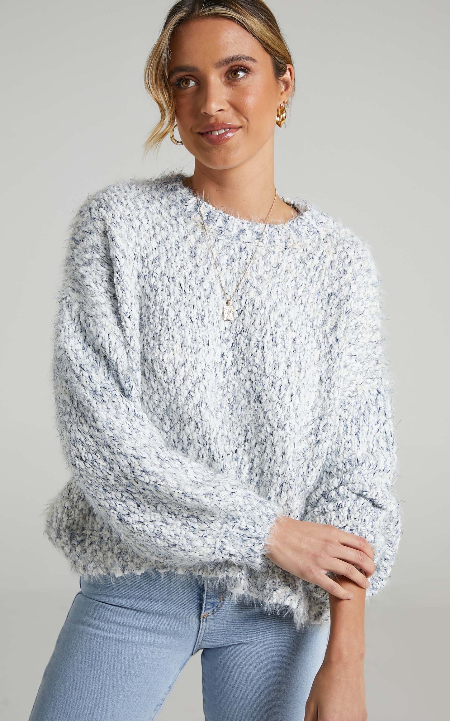 Gwyneth Jumper in White Marle