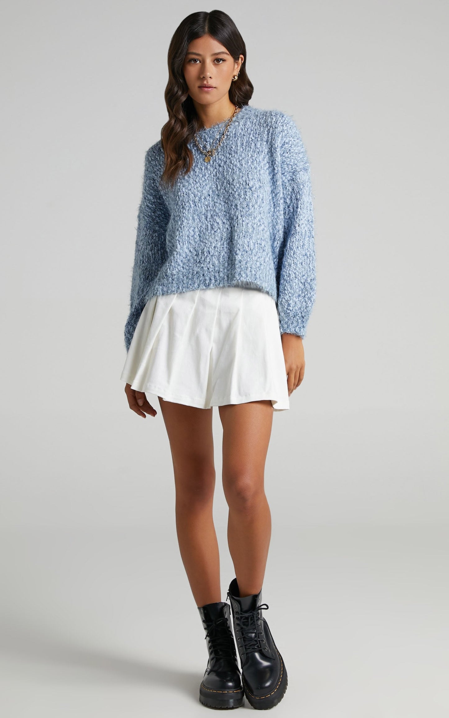 Gwyneth Jumper in Blue Marle