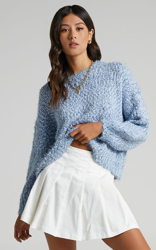 Gwyneth Jumper in Blue Marle