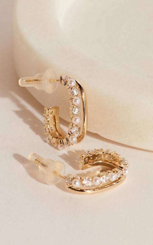 HENSLEY HOOP EARRINGS in Gold