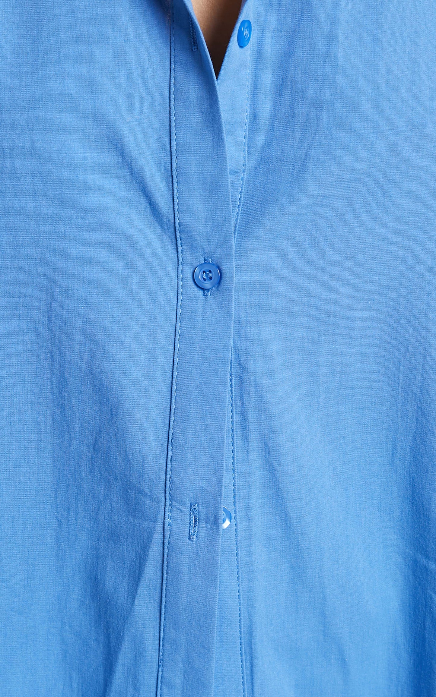 Harriet Shirt - Oversized Sleeve Button Up Shirt in Blue
