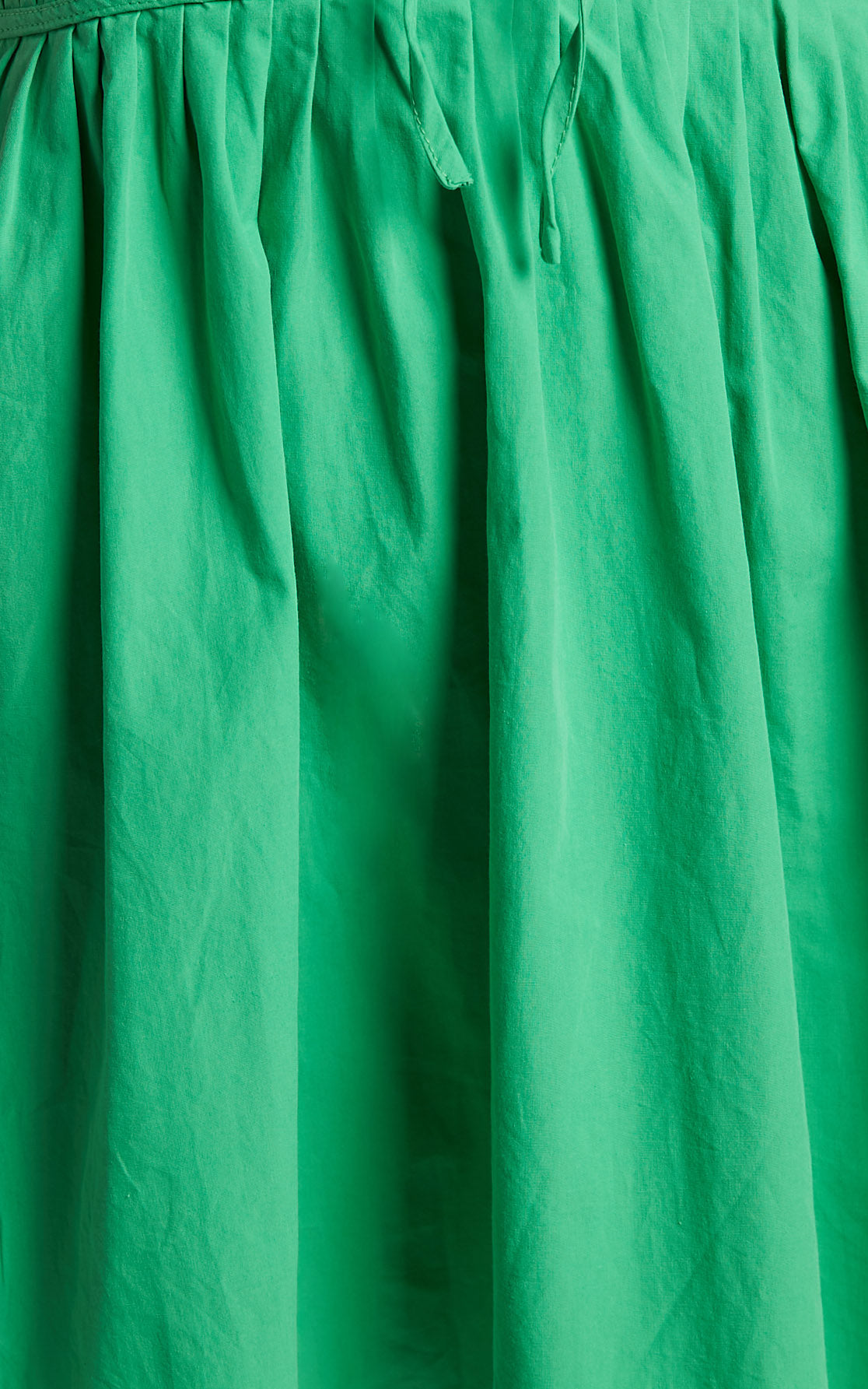 Haydie Mini Dress - Plunge Neck Pleat Detail Dress in Green
