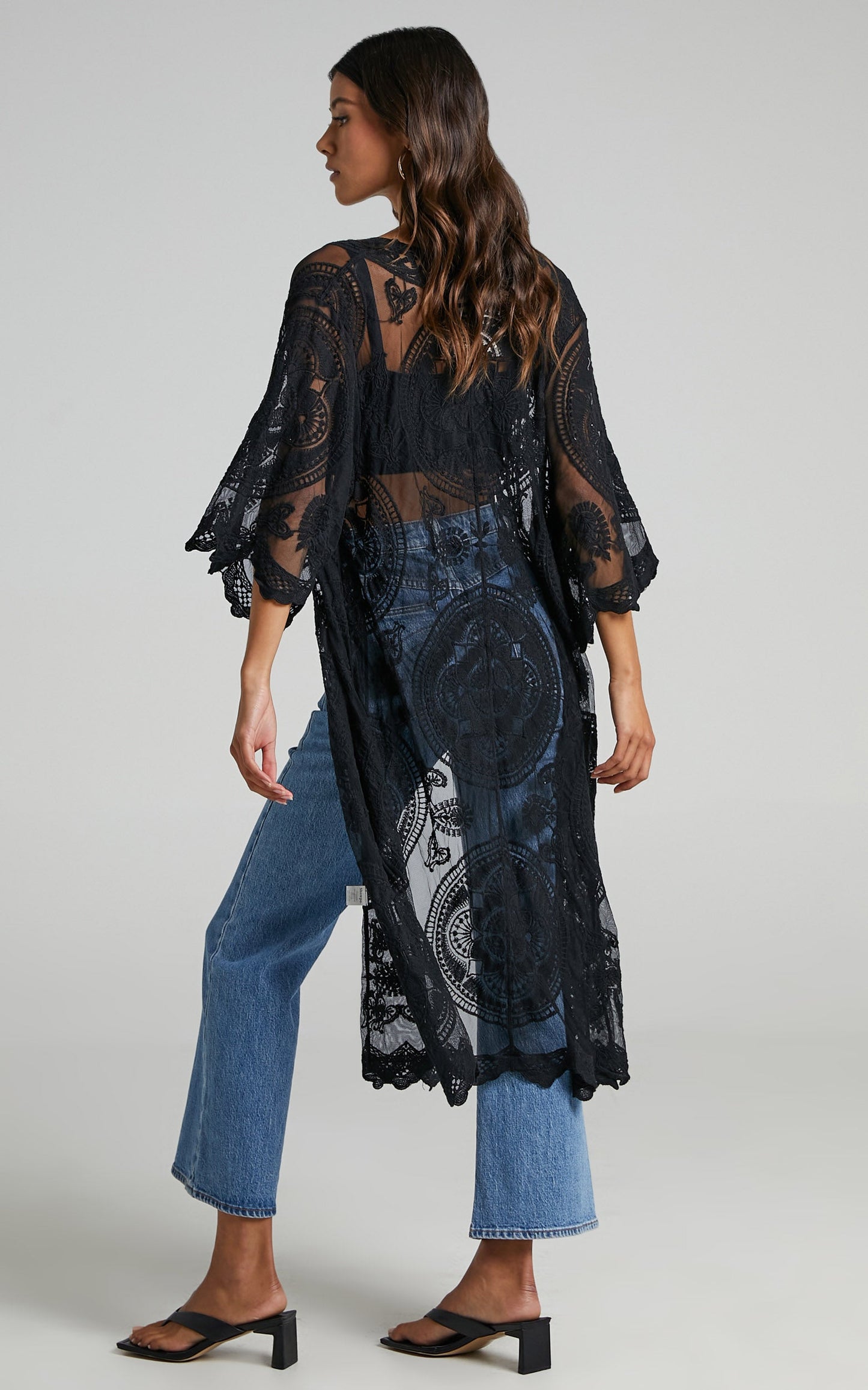 Heavy Hearted Kimono in Black