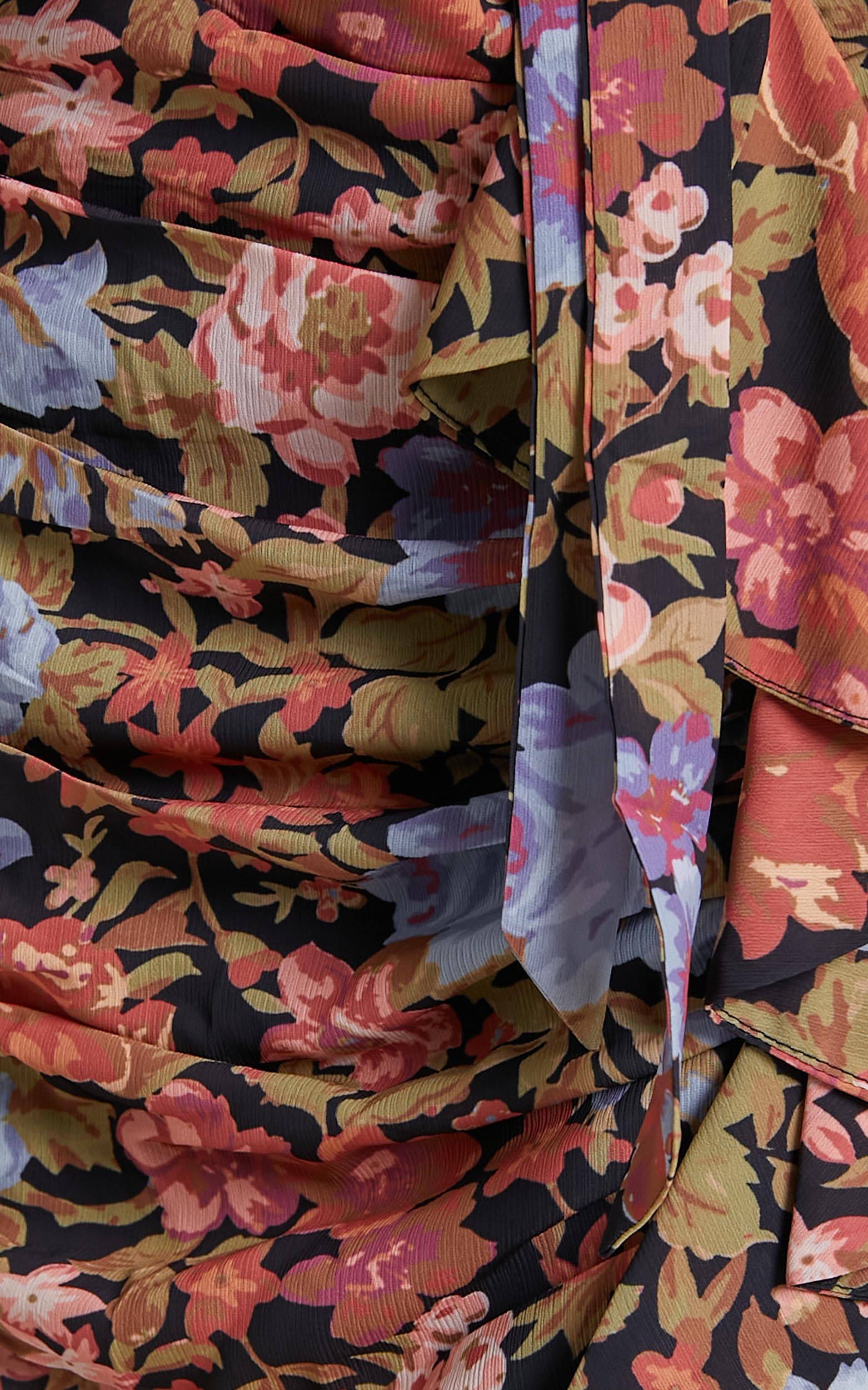 Henny Plunge Long Sleeve Wrap Top in Dusk Floral