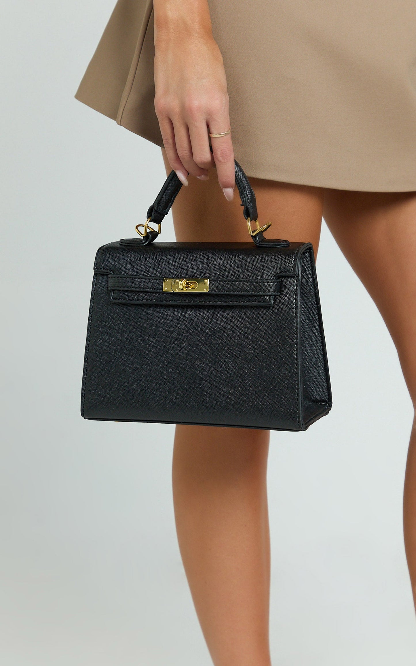 Hera Bag - Top Handle Crossbody Bag in Black
