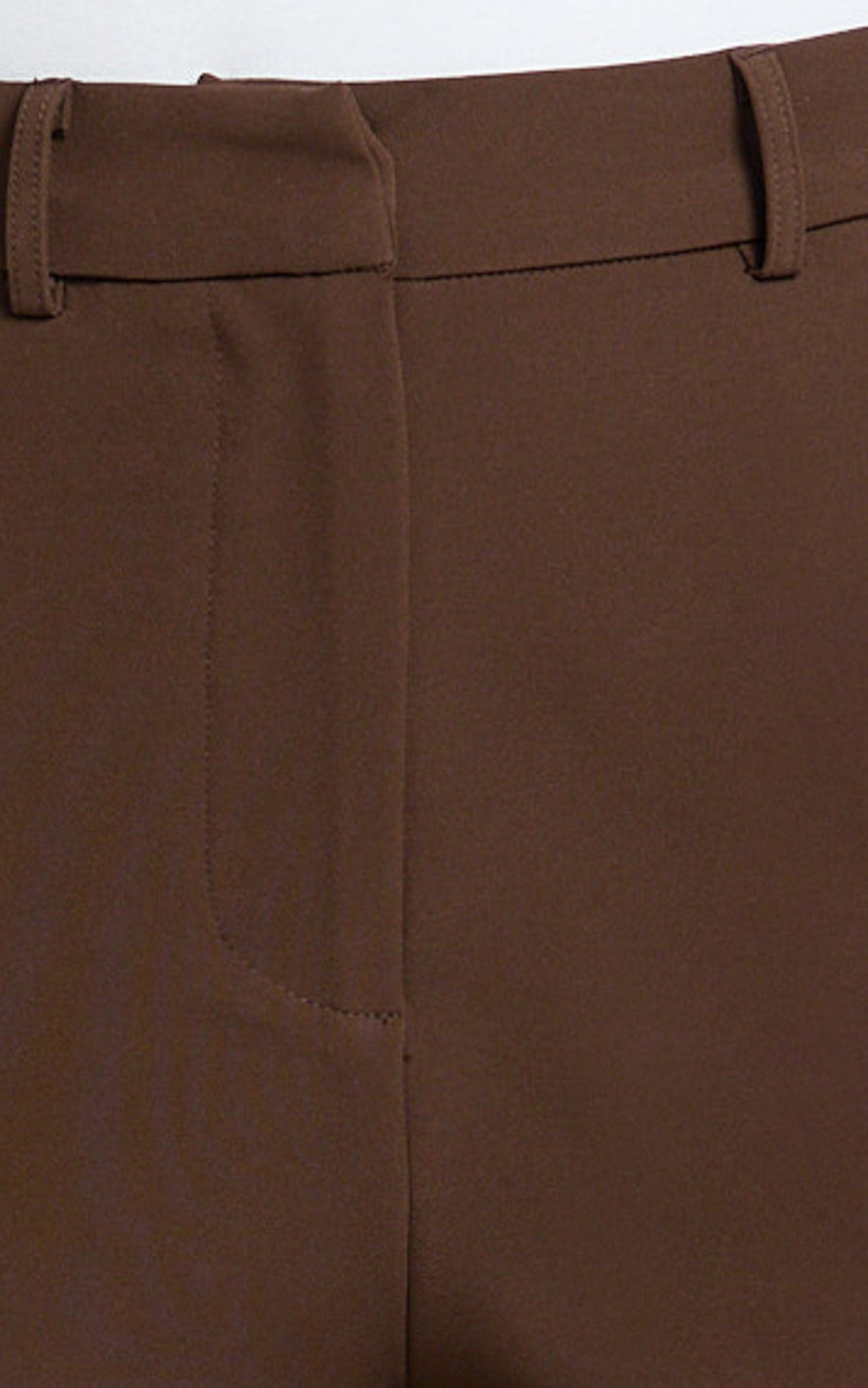 Hermie Pants - High Waisted Cropped Tailored Pants in Chocolate