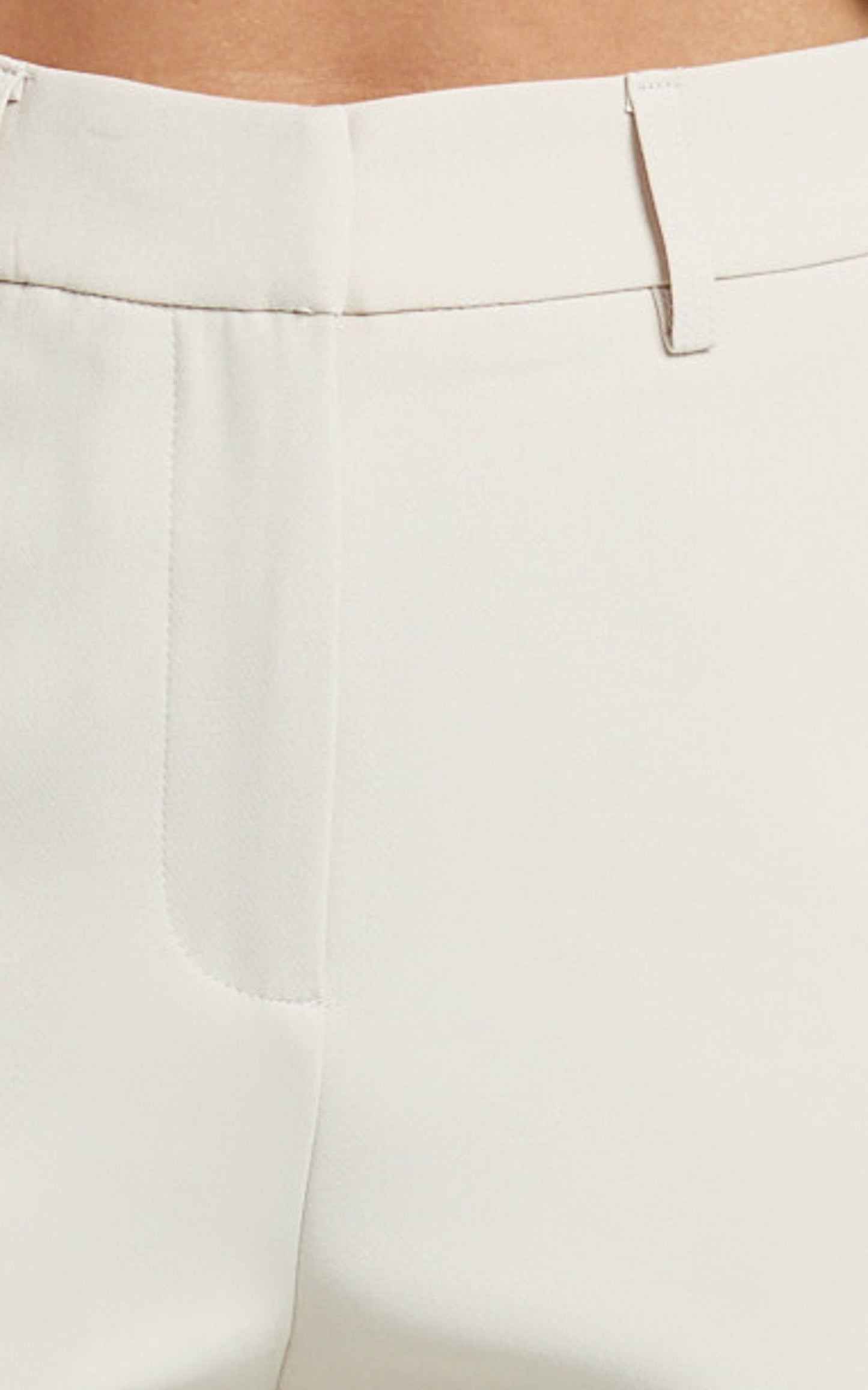 Hermie Pants - High Waisted Cropped Tailored Pants in Putty