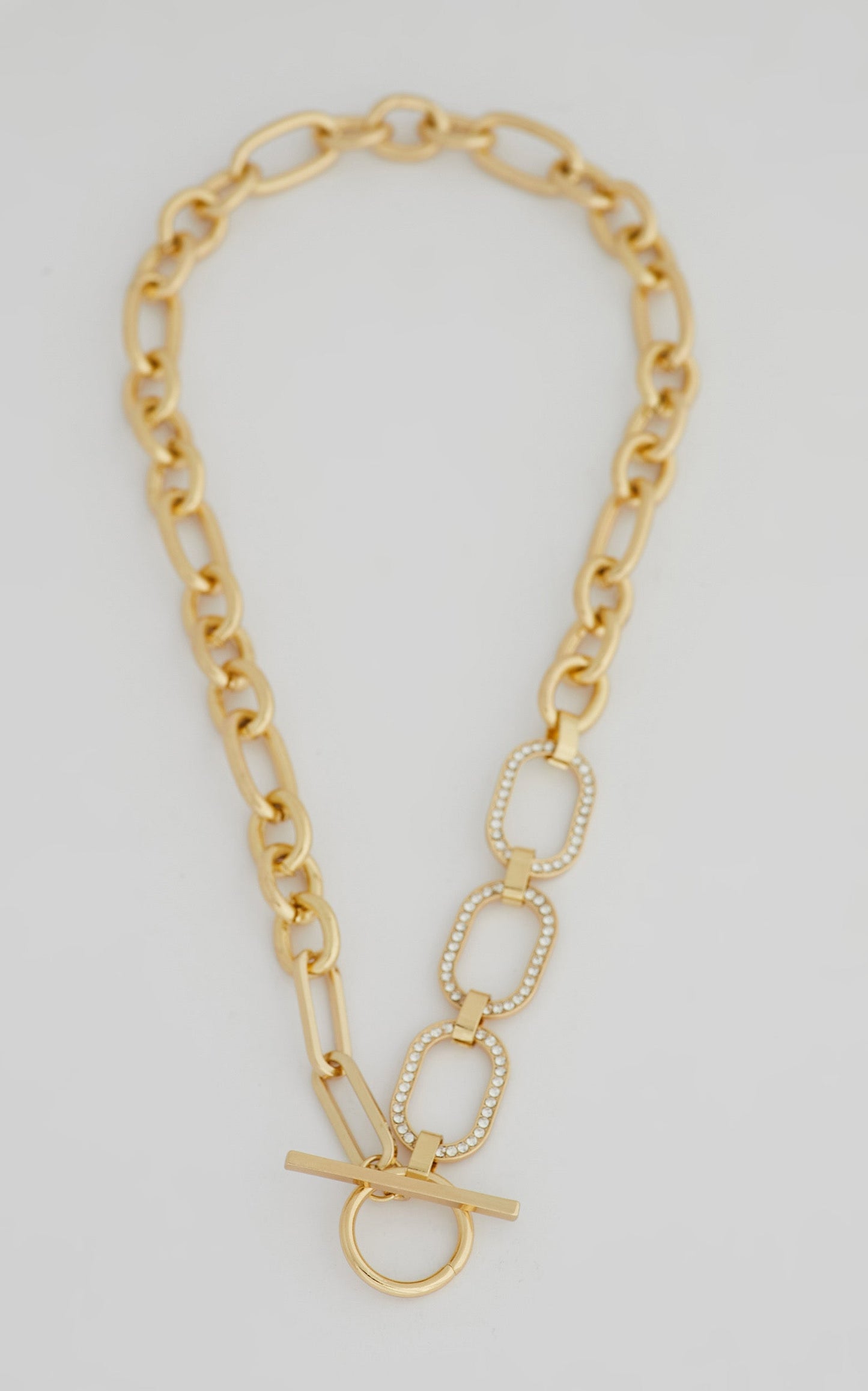 Herminia Mixed Chain Necklace in Gold