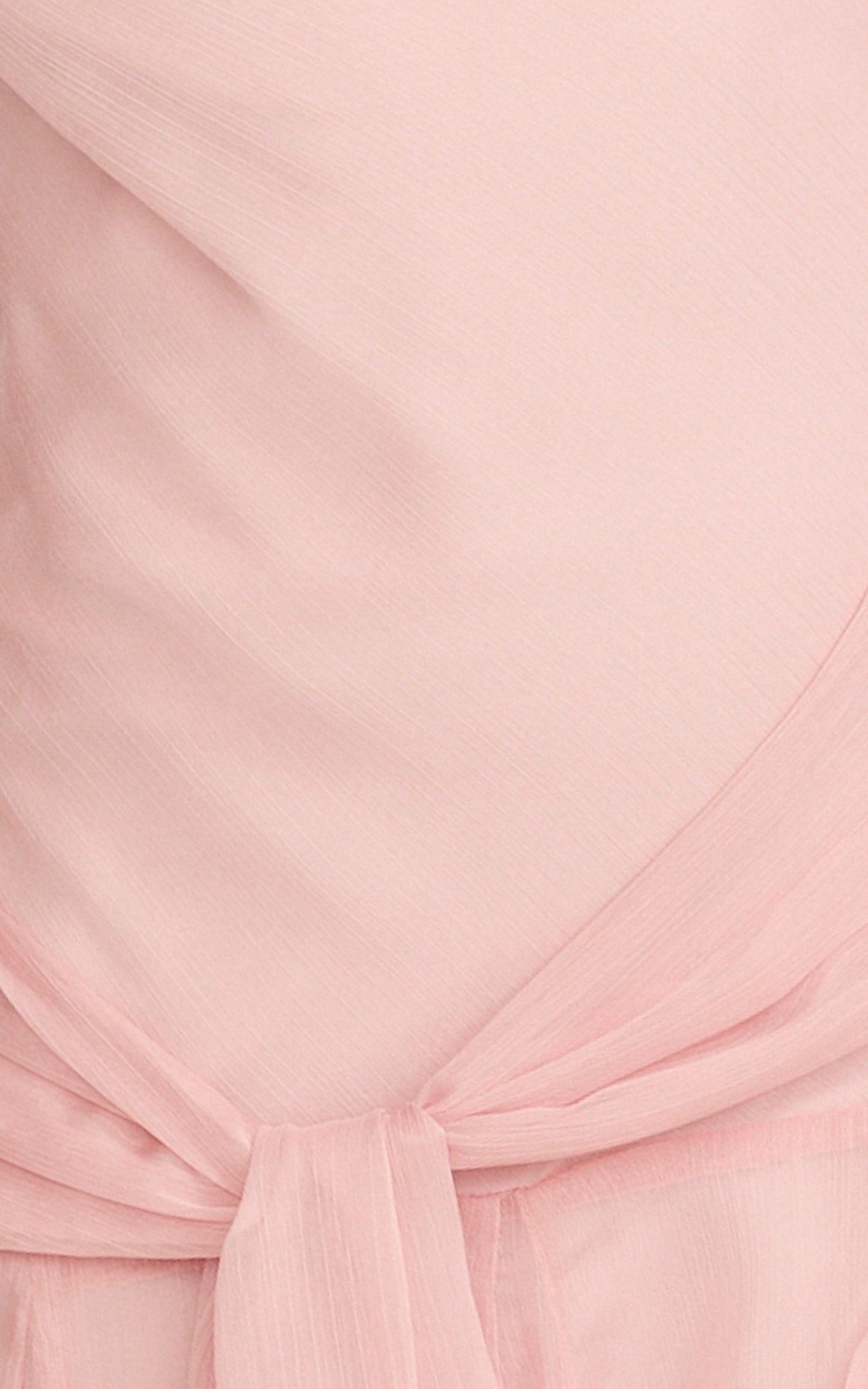 Idris Maxi Dress - Cowl Neck Draped Sash Godet Dress in Soft Pink