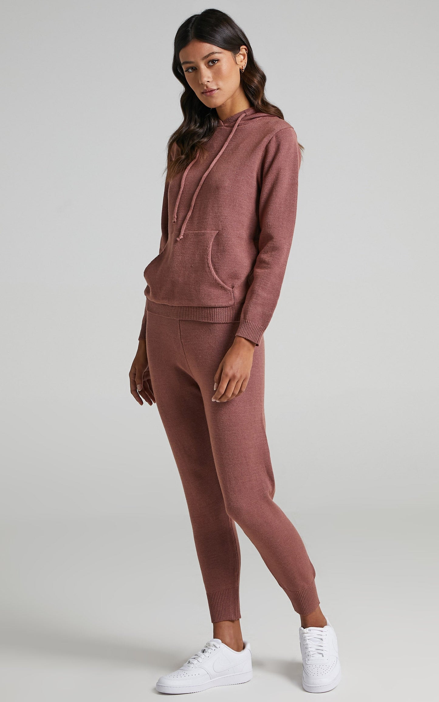Imogen Knit Joggers in Rust