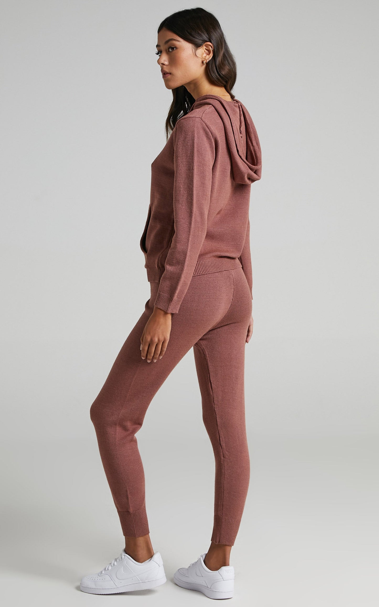Imogen Knit Joggers in Rust