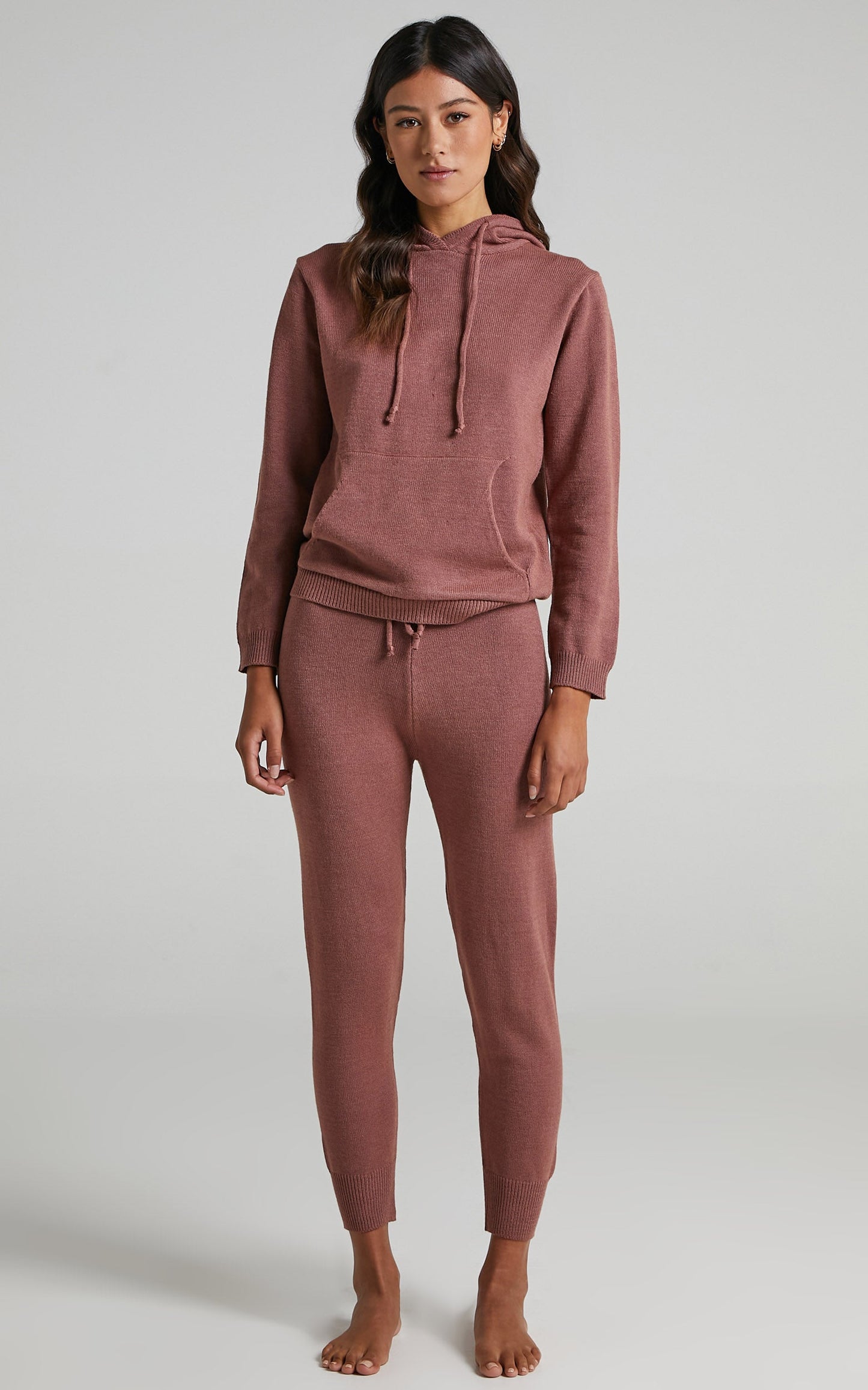 Imogen Knit Joggers in Rust
