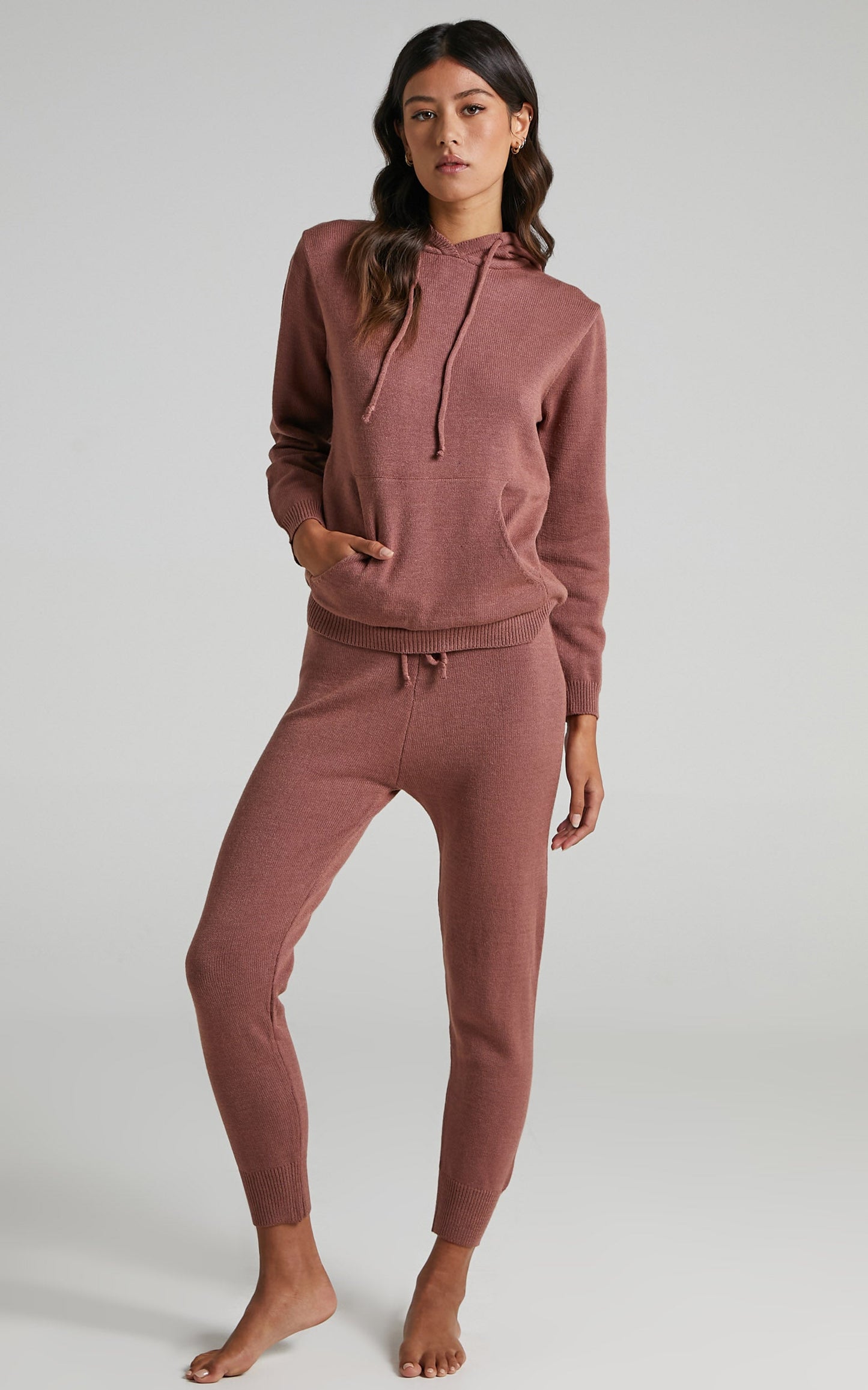 Imogen Knit Joggers in Rust