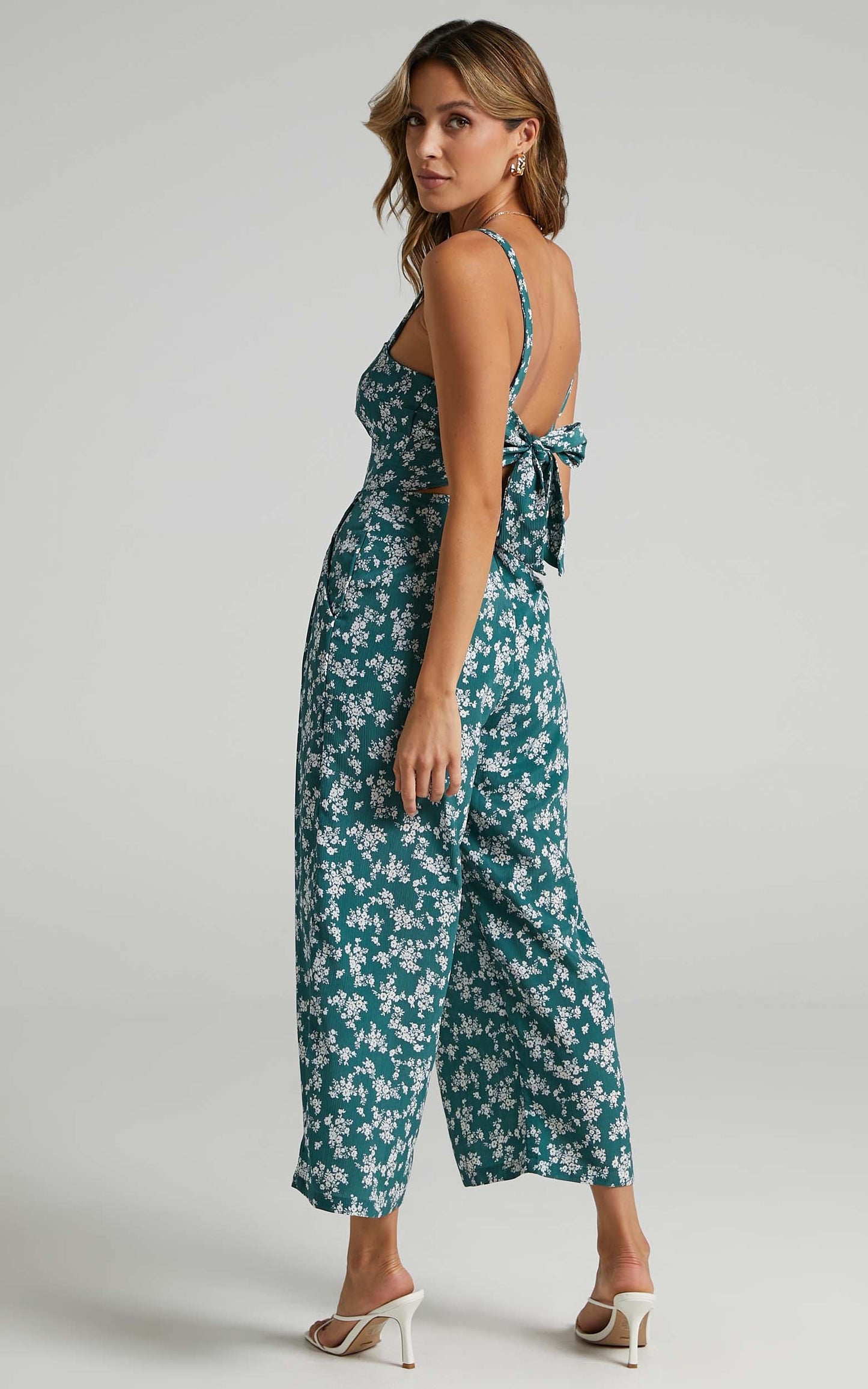 In Your Soul Jumpsuit in Sage Floral